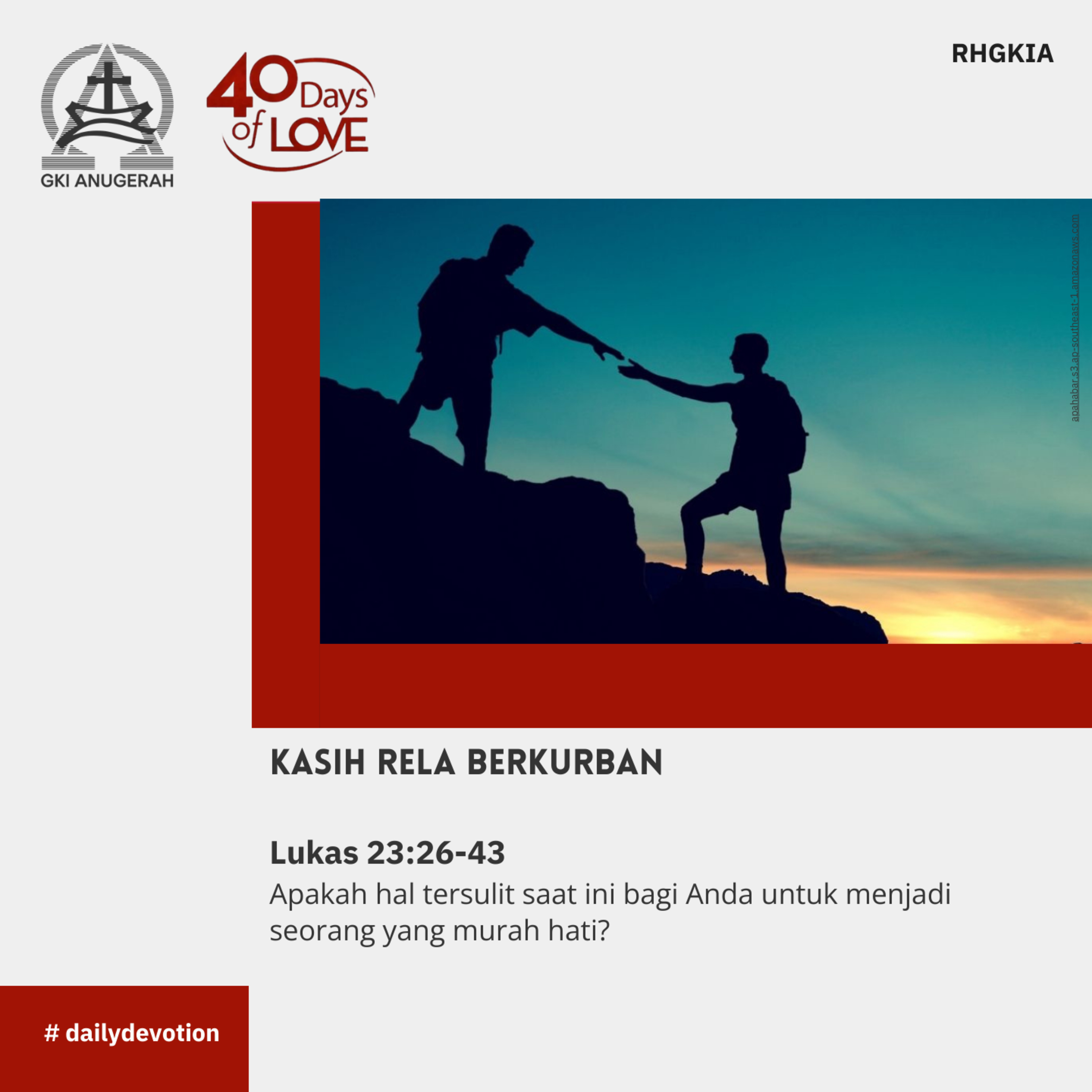 27 September 2023 - Kasih Rela Berkurban - Renungan Harian GKI Anugerah episode artwork