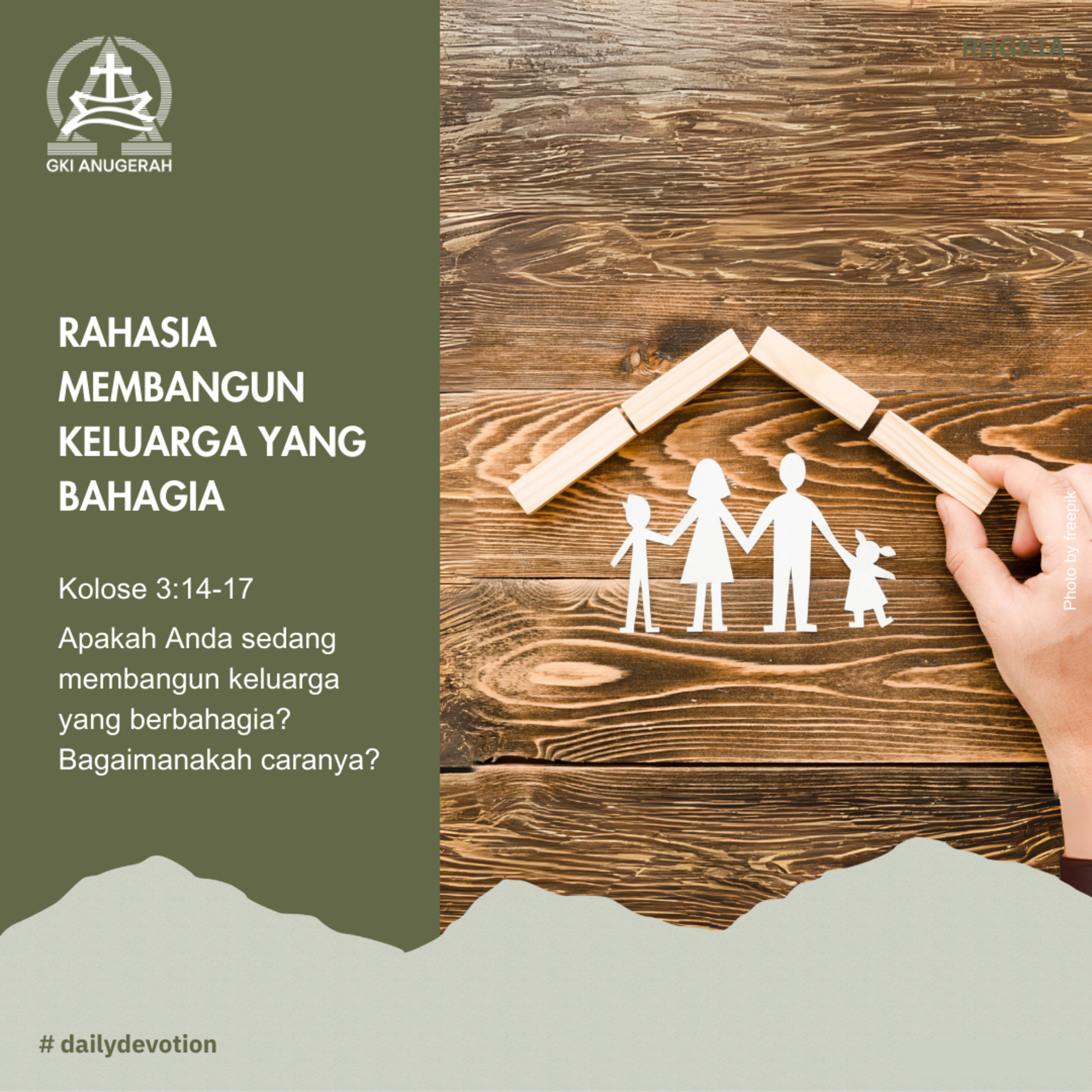 13 Oktober 2023 - Rahasia Membangun Keluarga Yang Bahagia - Renungan Harian GKI Anugerah episode artwork