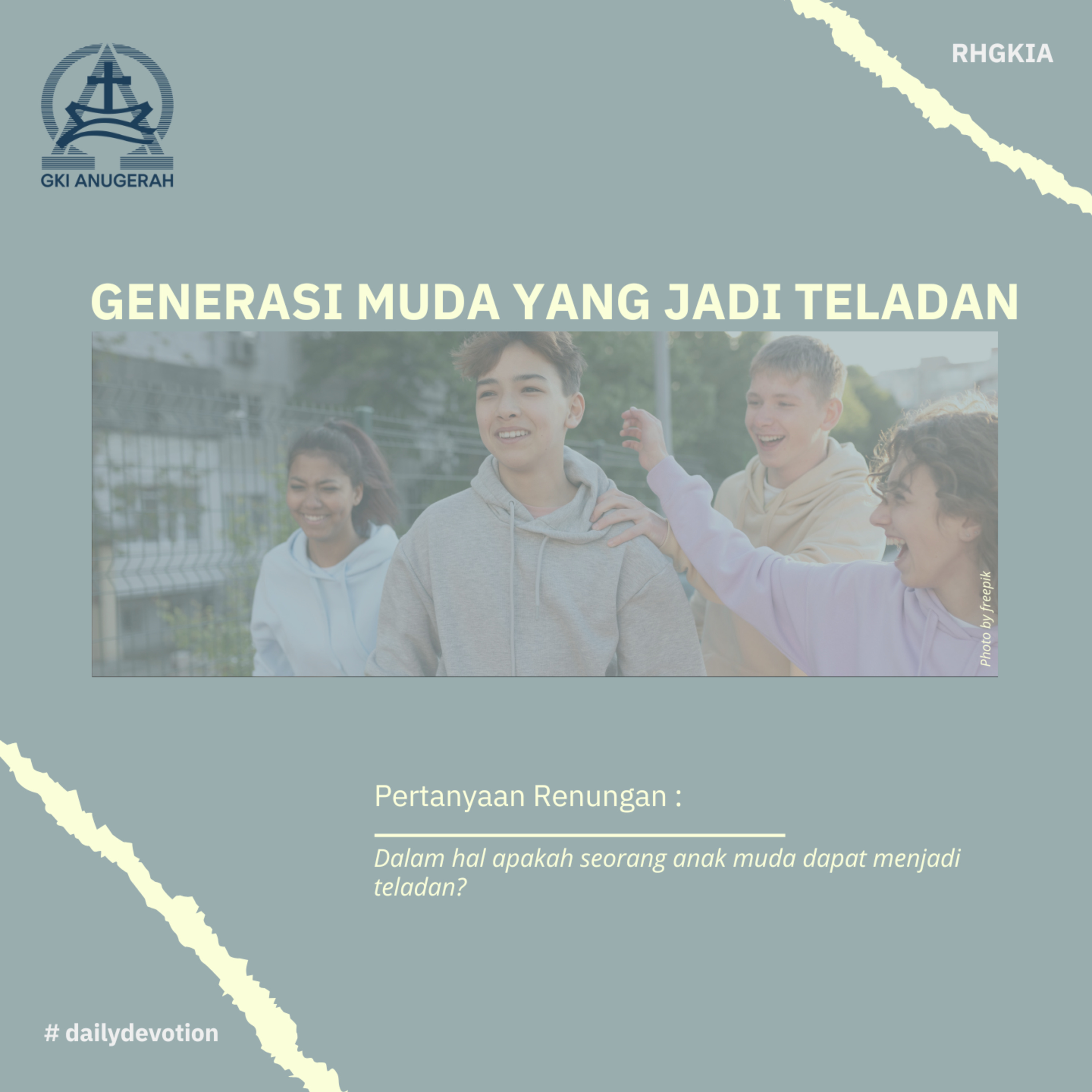 26 Oktober 2023 - Generasi Muda Yang Jadi Teladan - Renungan Harian GKI Anugerah episode artwork