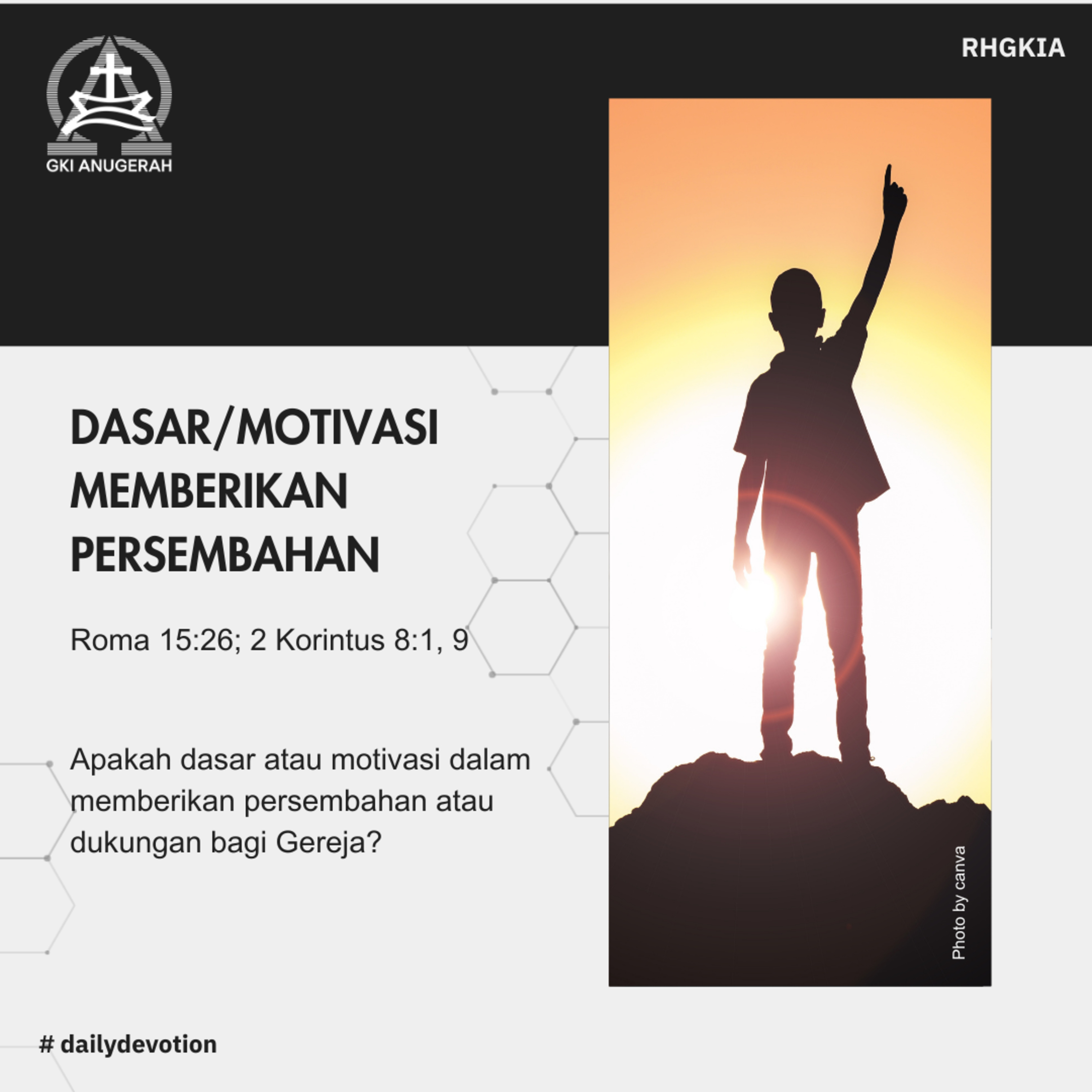 21 November 2023 - Dasar/Motivasi Memberikan Persembahan - Renungan Harian GKI Anugerah episode artwork
