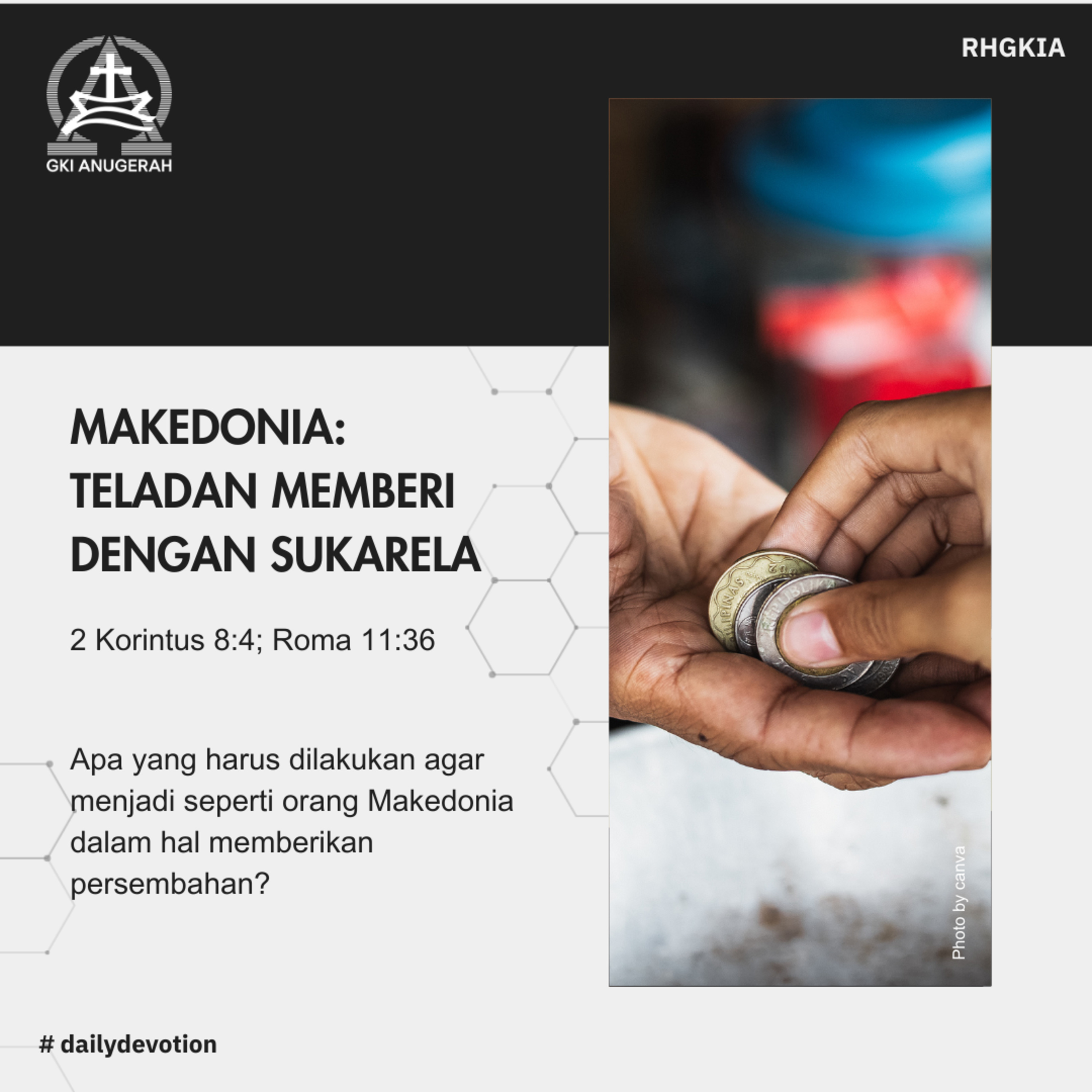 23 November 2023 - Makedonia: Teladan Memberi Dengan Sukarela - Renungan Harian GKI Anugerah episode artwork