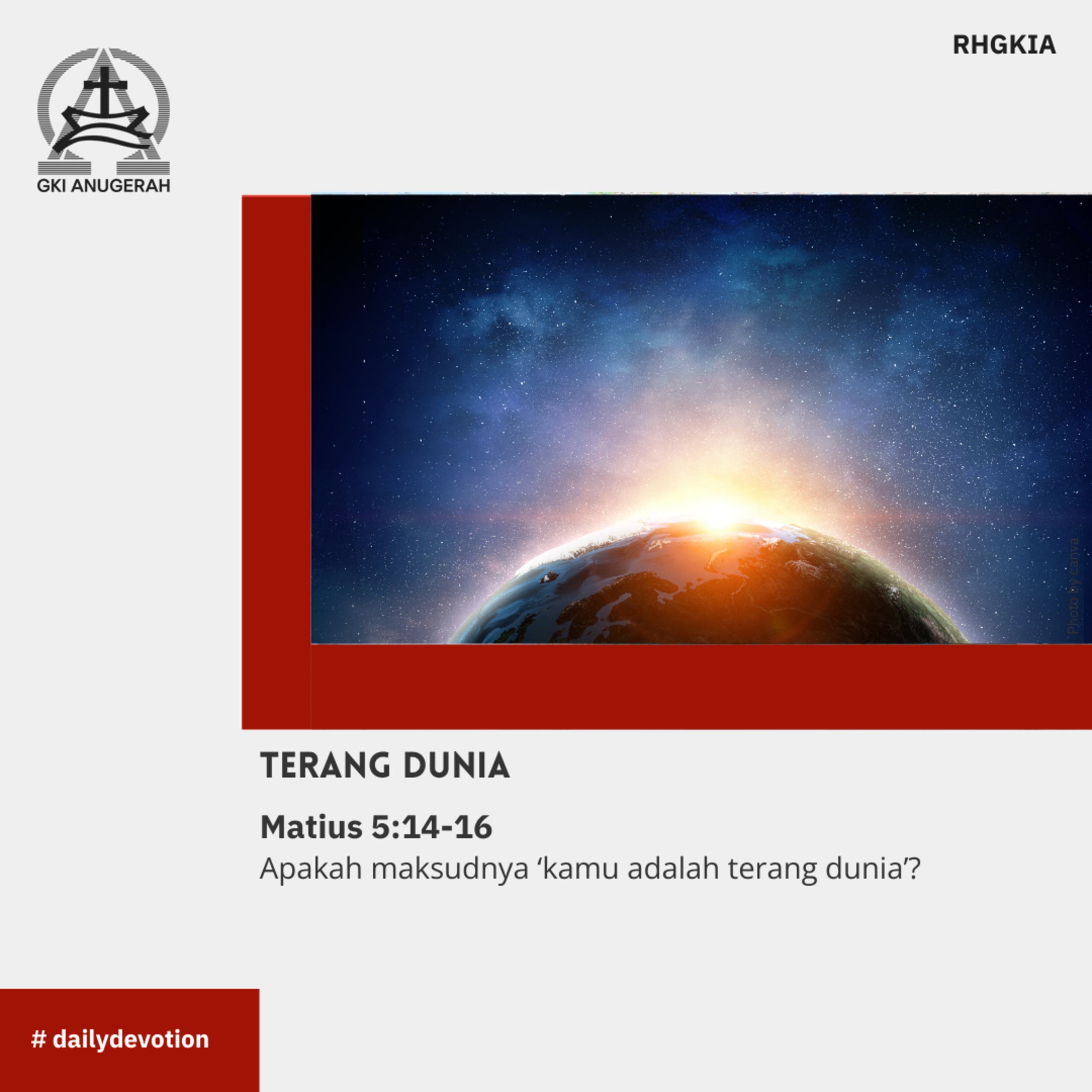  01 Desember 2023 - Terang Dunia - Renungan Harian GKI Anugerah episode artwork