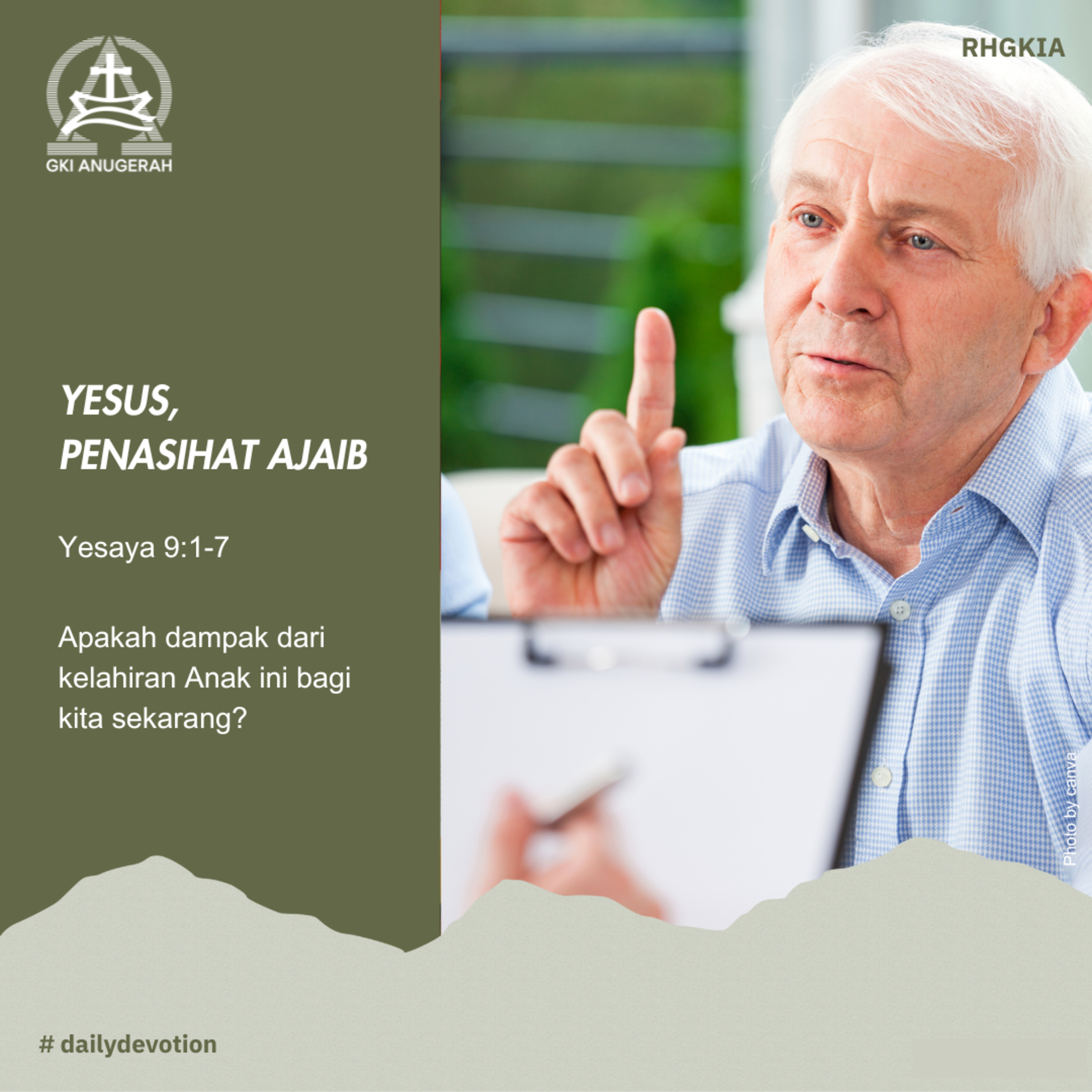 12 Desember 2023 - Yesus, Penasihat Ajaib - Renungan Harian GKI Anugerah episode artwork