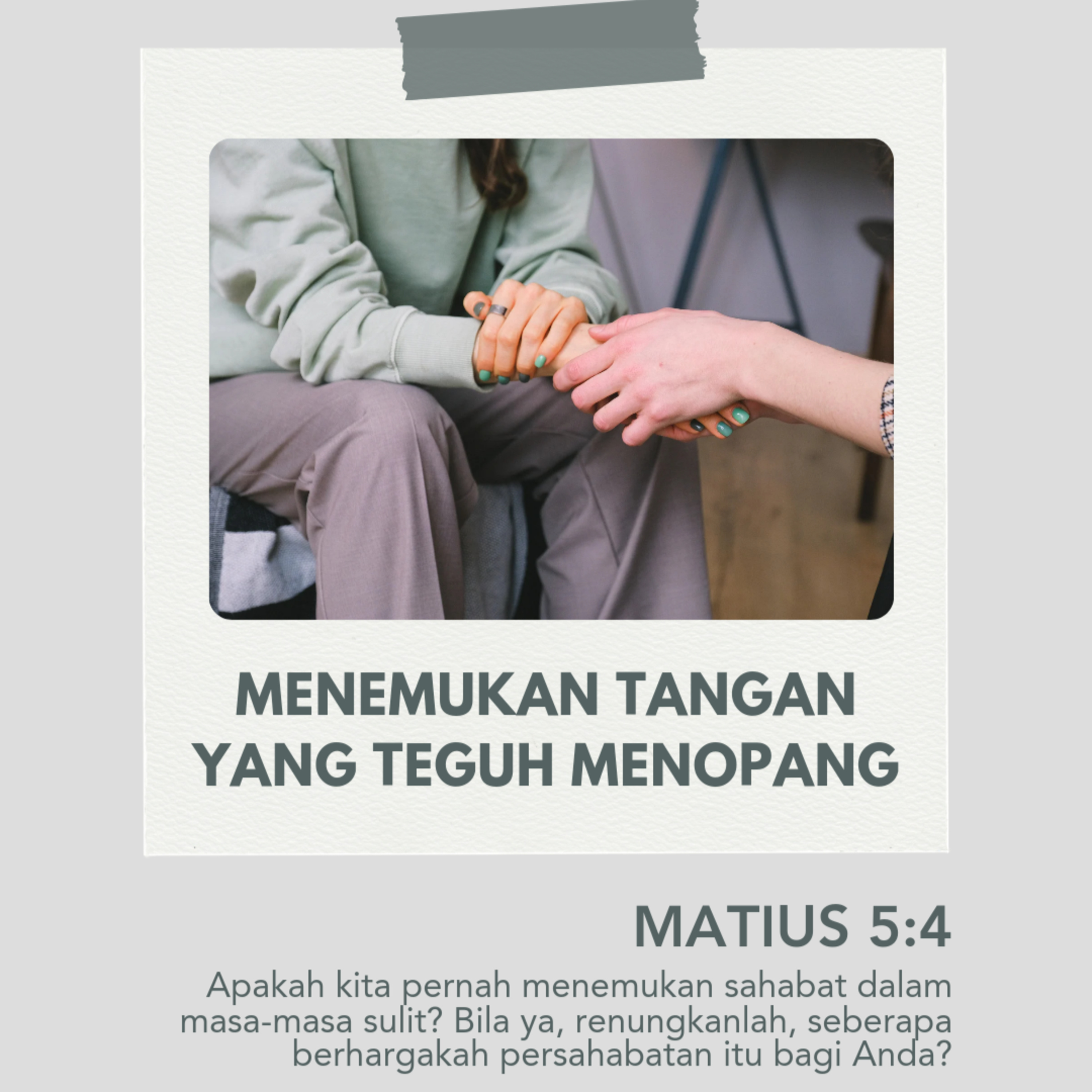 16 April 2024 - Menemukan Tangan Yang Teguh Menopang - Renungan Harian GKI Anugerah episode artwork