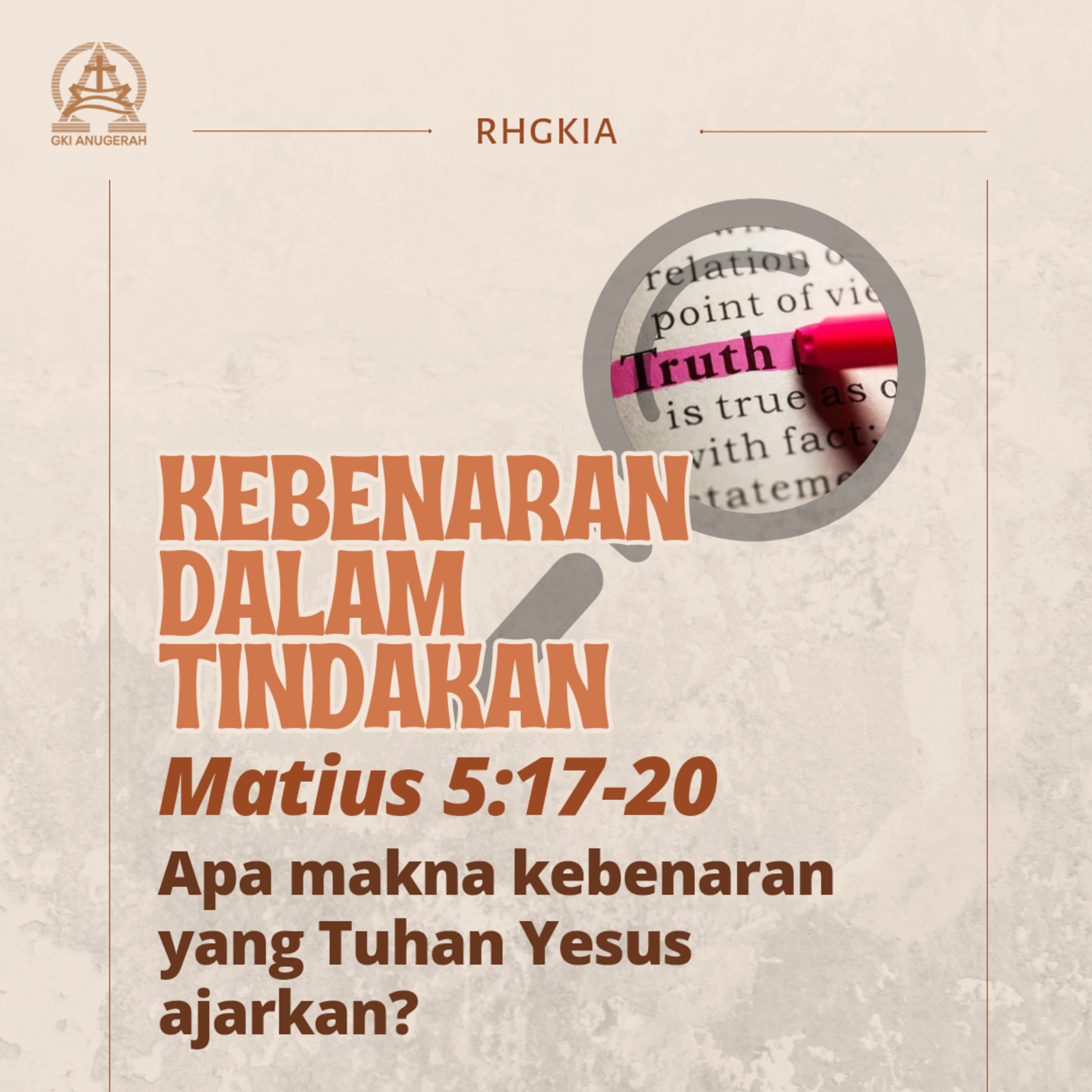 Kebenaran Dalam Tindakan - Renungan Harian GKI Anugerah | 02 Mei 2024  episode artwork