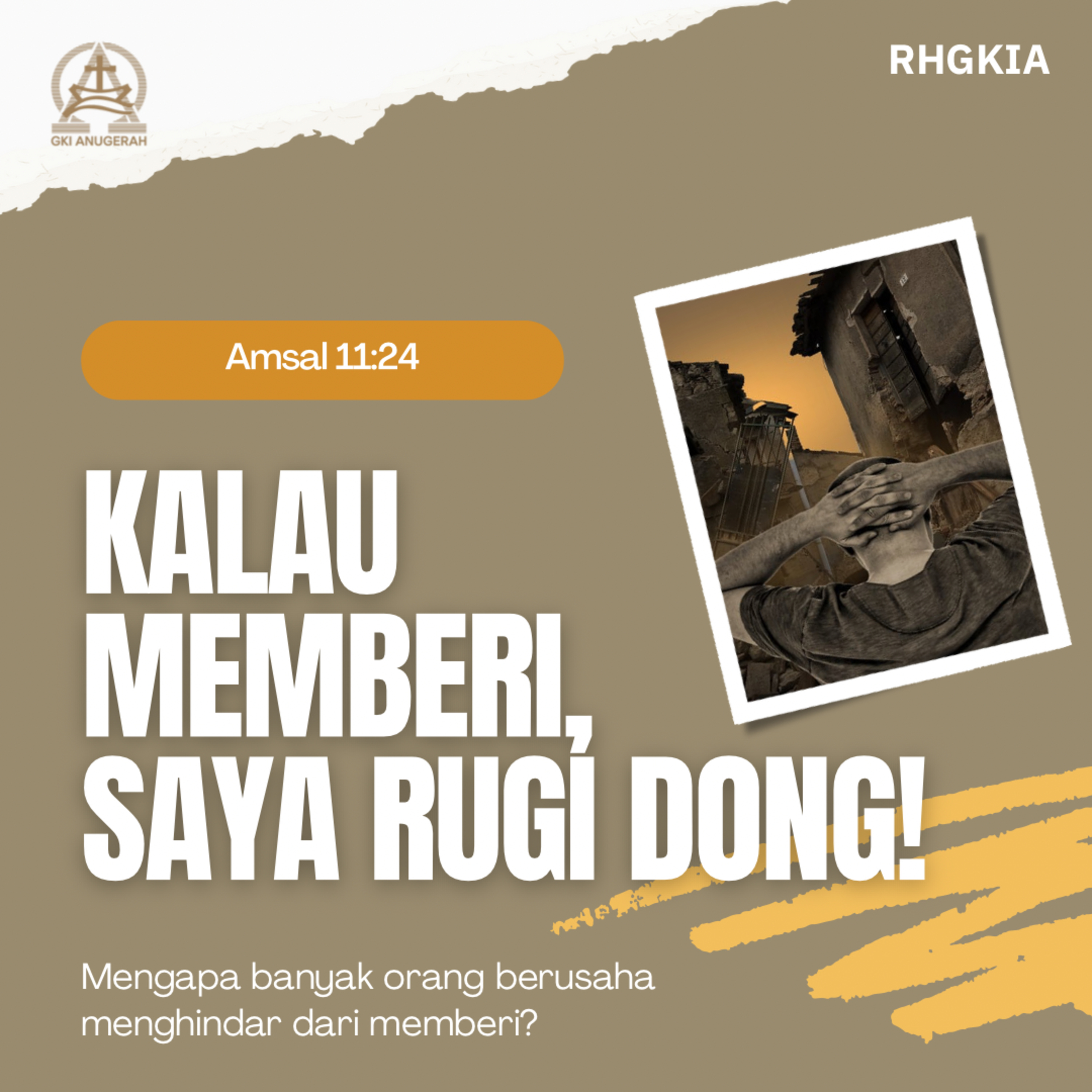 Kalau Memberi, Saya Rugi Dong! - Renungan Harian GKI Anugerah | 14 Agustus 2024  episode artwork