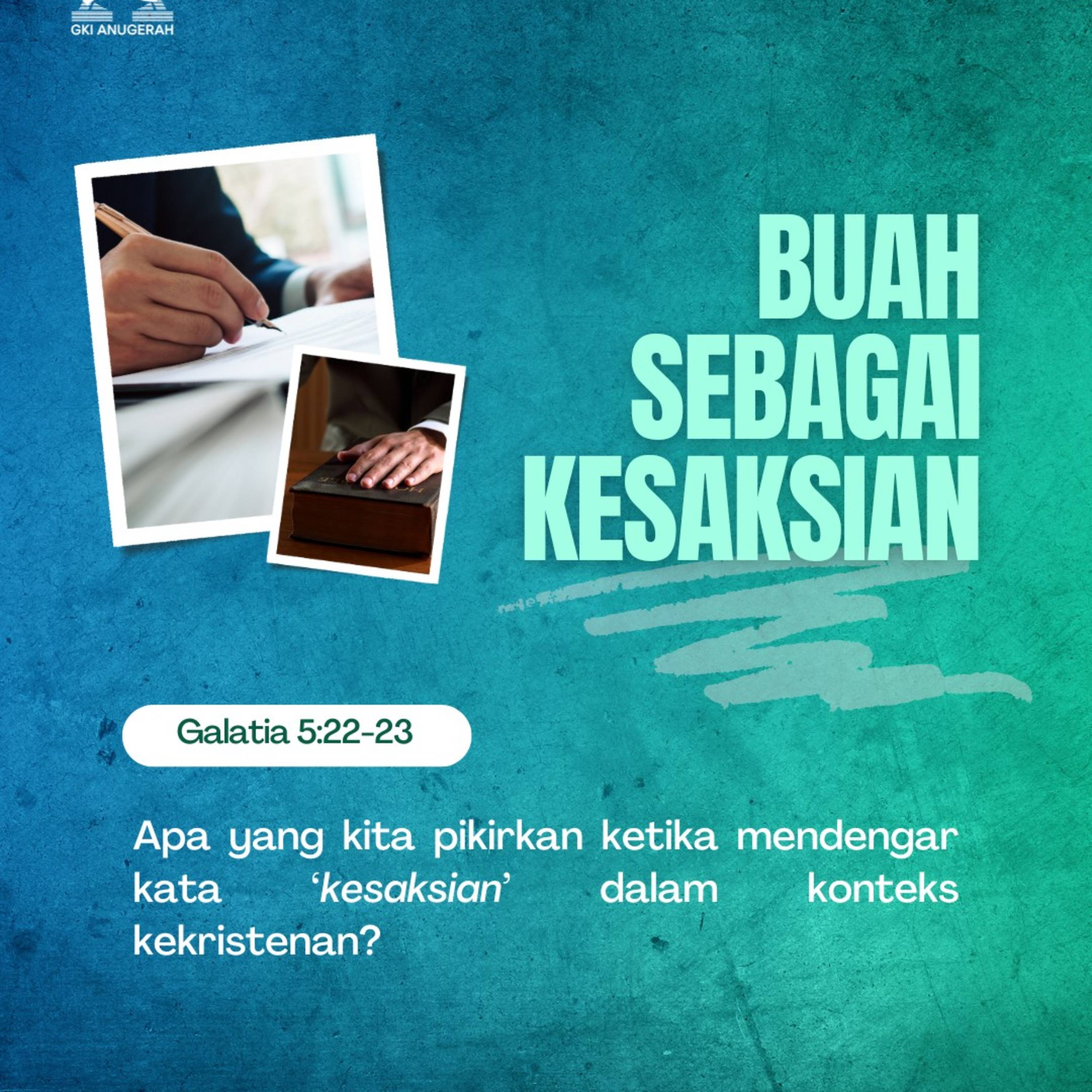 Buah Sebagai Kesaksian | Renungan Harian GKI Anugerah | 23 November 2024  episode artwork