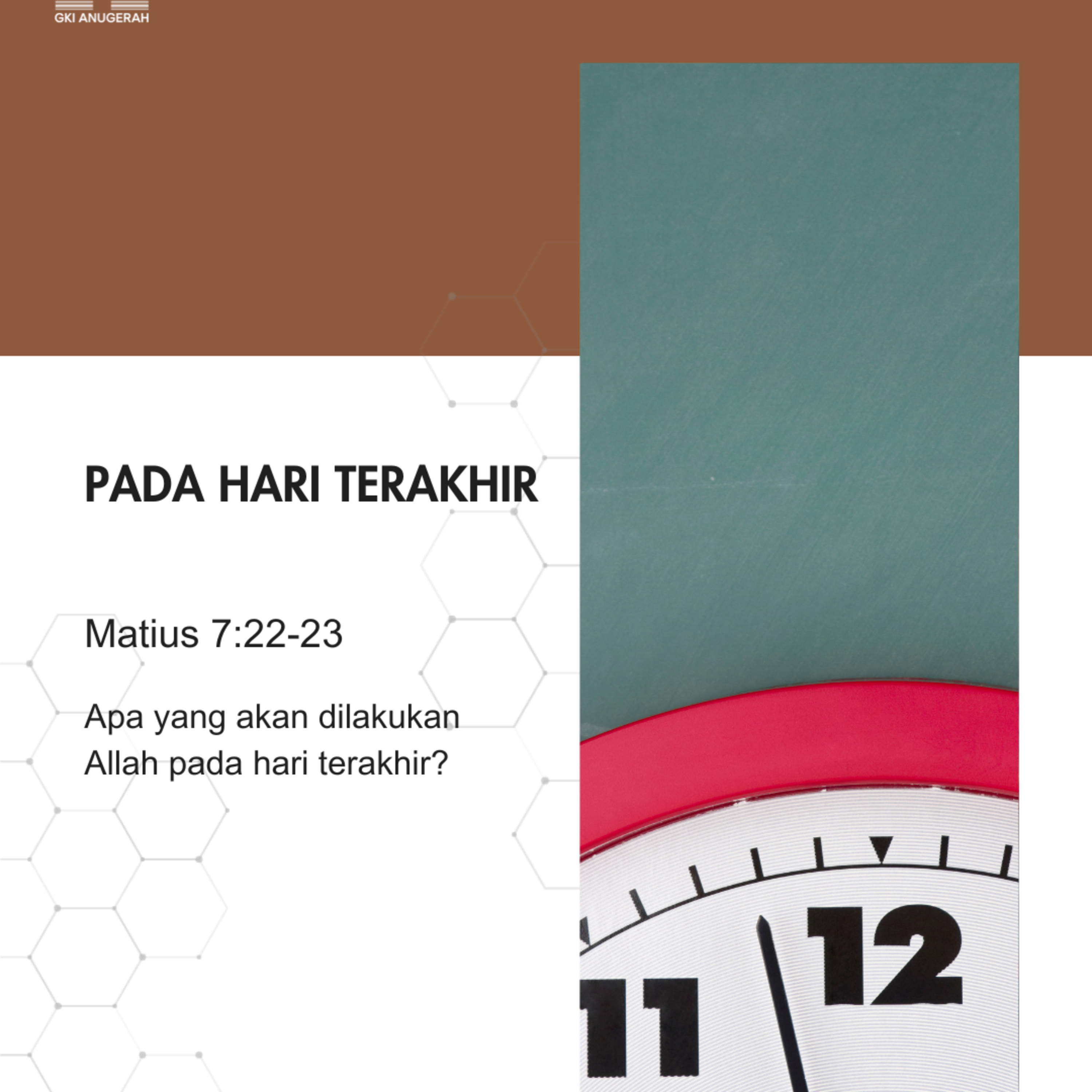 Pada Hari Terakhir | Renungan Harian GKI Anugerah | 29 November 2024  episode artwork