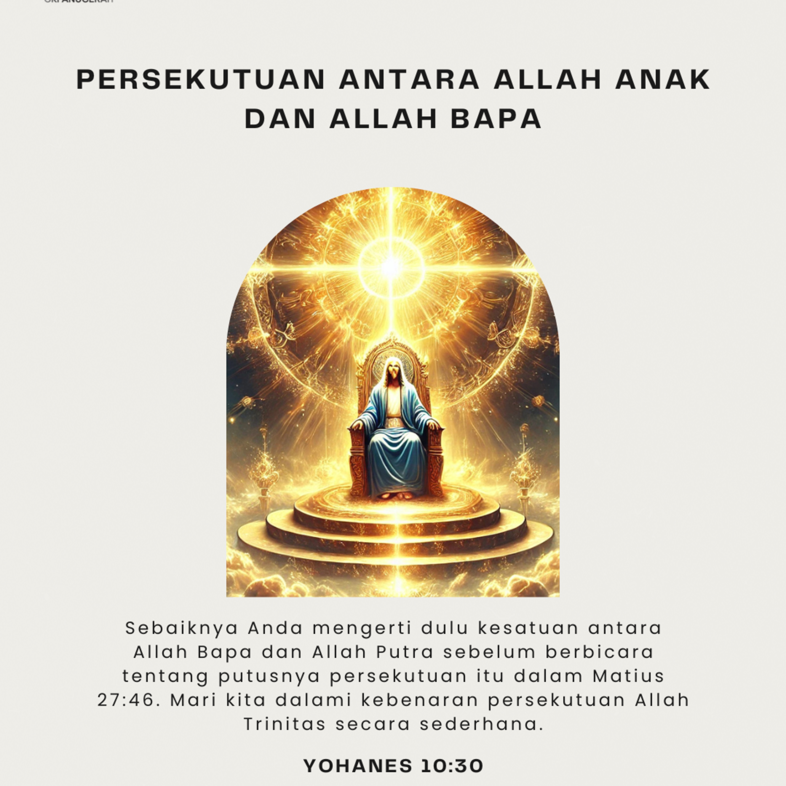 Persekutuan Antara Allah Anak Dan Allah Bapa | Renungan Harian GKI Anugerah | 27 Maret 2025  episode artwork