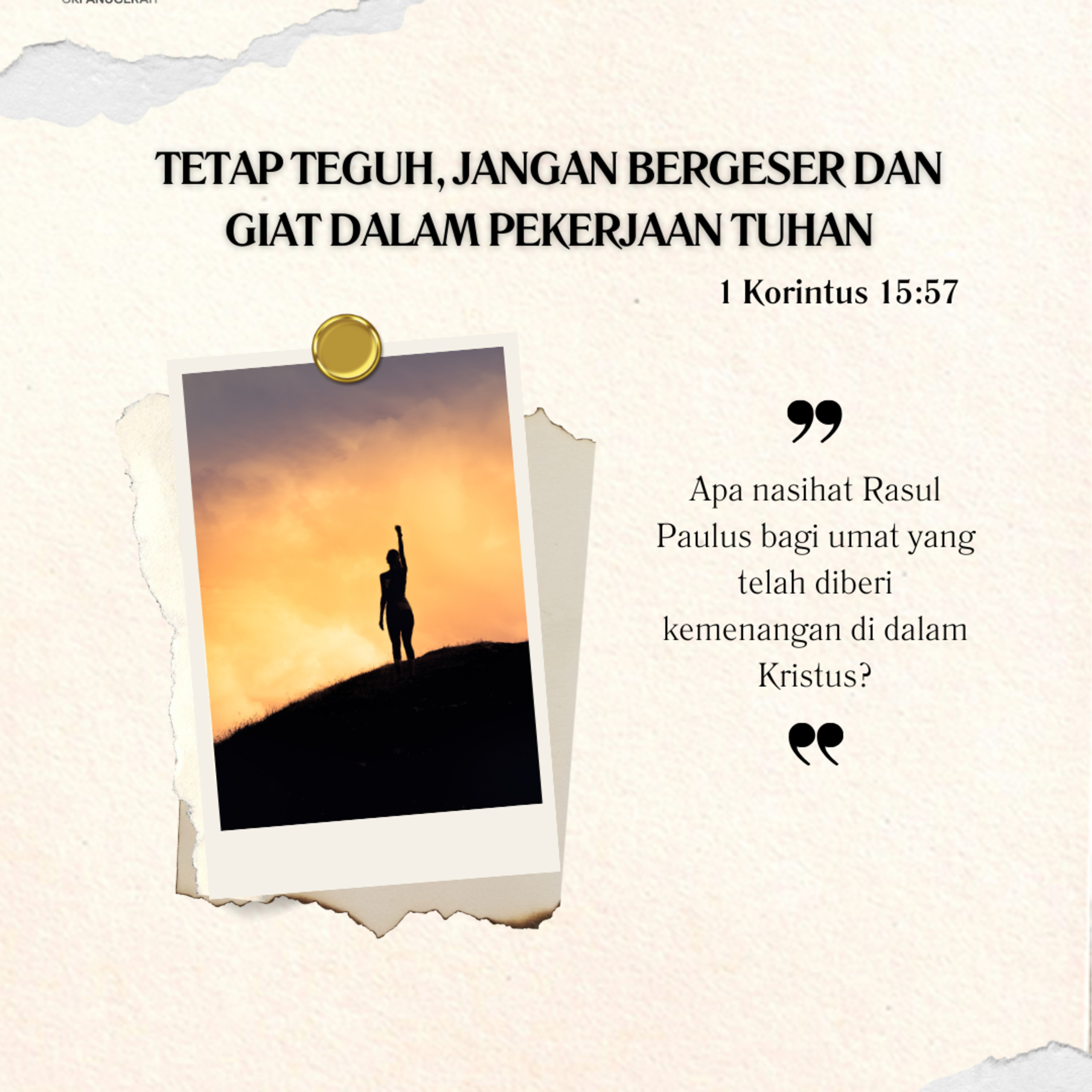Tetap Teguh, Jangan Bergeser Dan Giat Dalam Pekerjaan Tuhan | Renungan Harian GKI Anugerah | 22 April 2025 episode artwork
