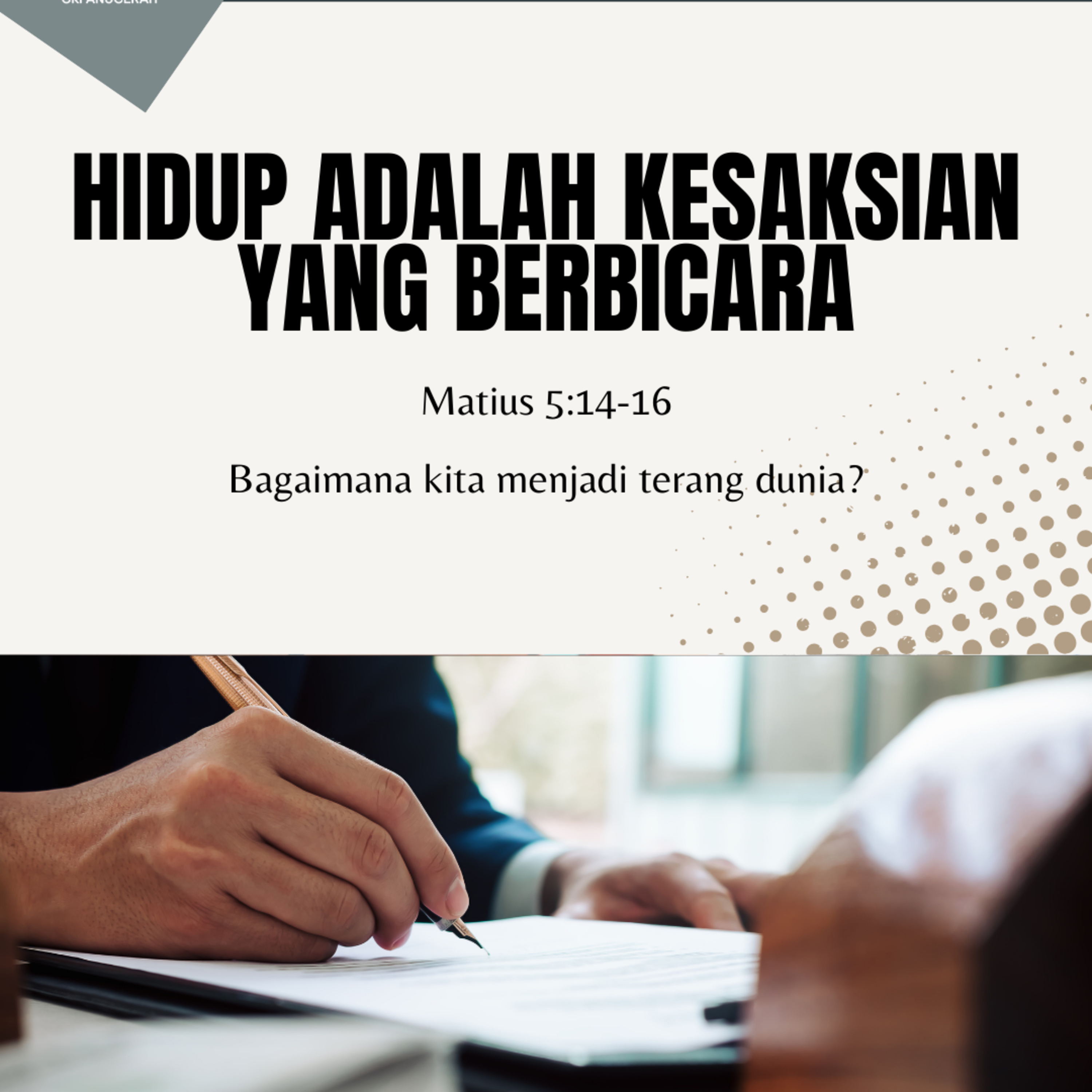 Hidup Adalah Kesaksian Yang Berbicara | Renungan Harian GKI Anugerah | 30 April 2025 episode artwork