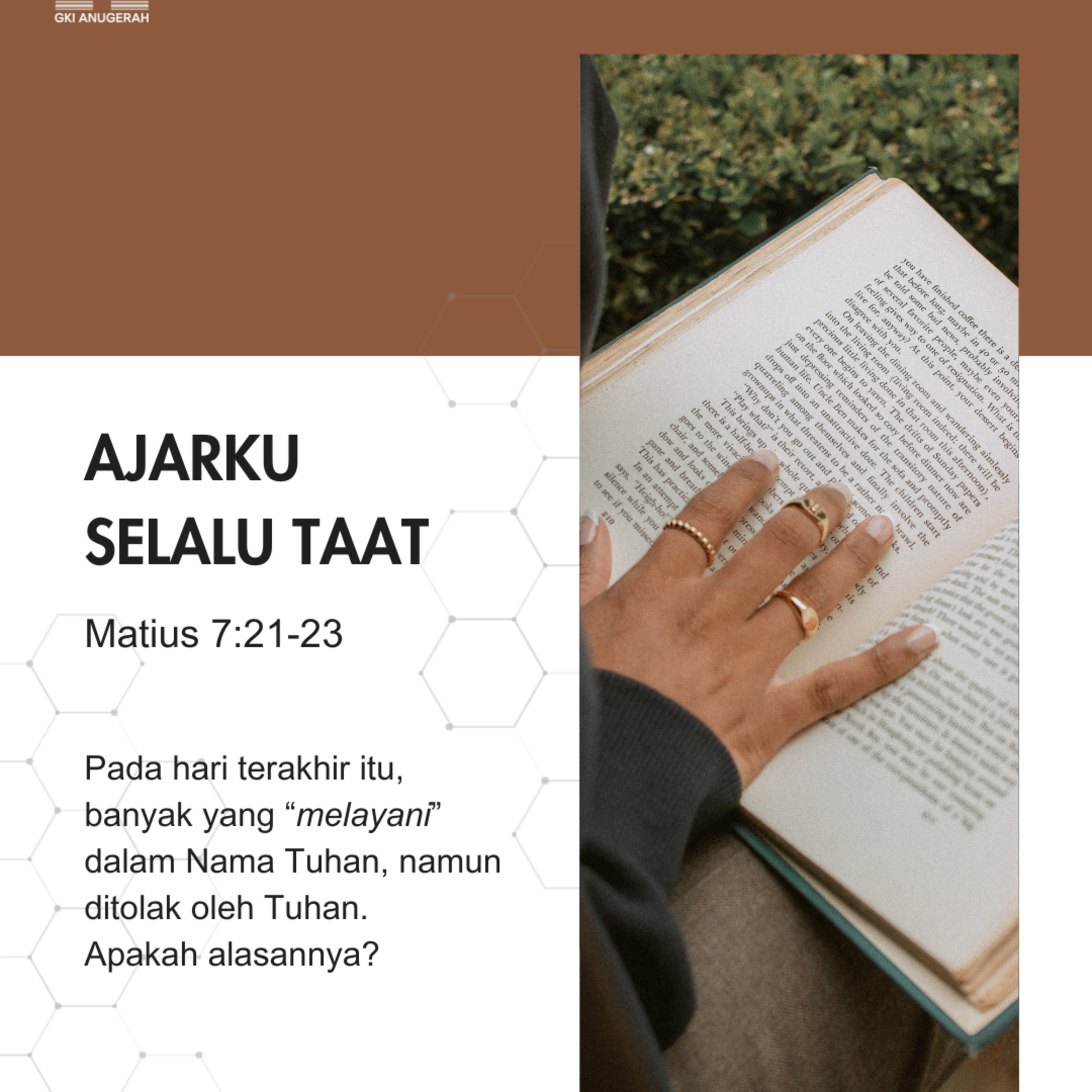Ajarku Selalu Taat | Renungan Harian GKI Anugerah | 18 Mei 2025 episode artwork