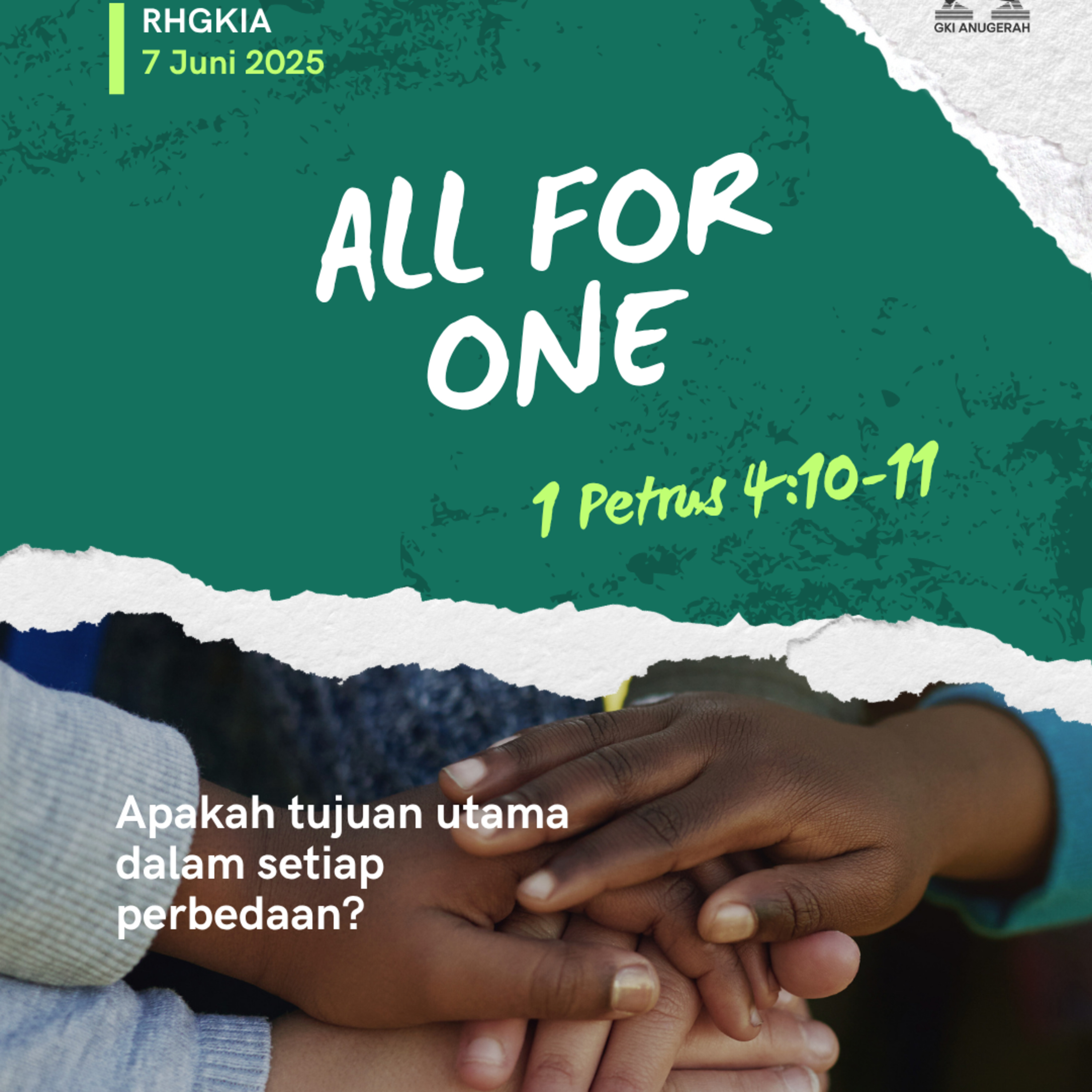 All For One | Renungan Harian GKI Anugerah | 07 Jun 2025  episode artwork