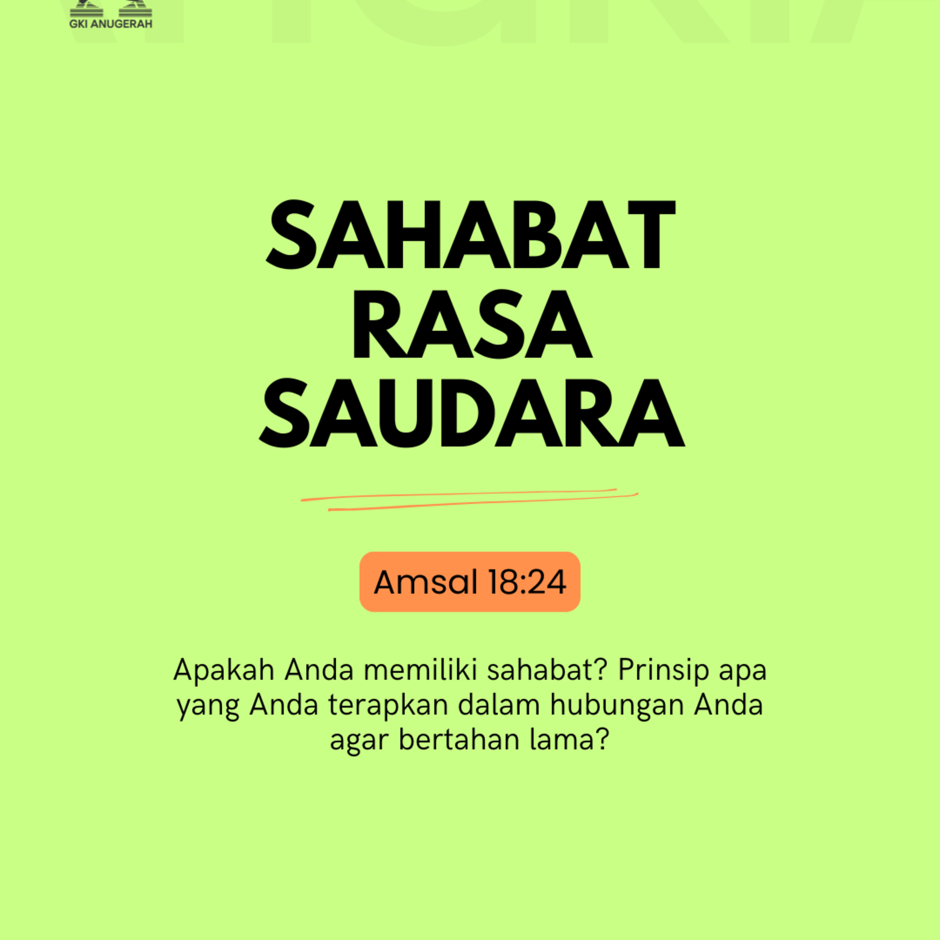 Sahabat Rasa Saudara | Renungan Harian GKI Anugerah | 14 Juni 2025  episode artwork