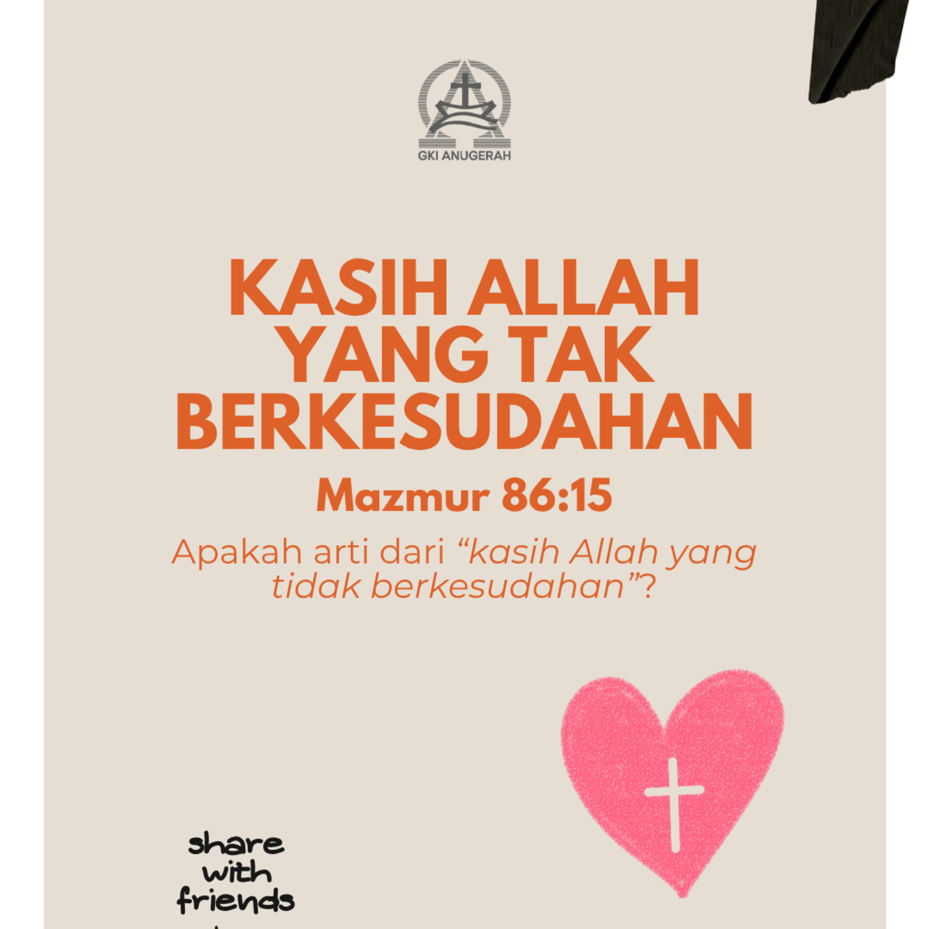 Kasih Allah Yang Tak Berkesudahan | Renungan Harian GKI Anugerah | 07 Juli 2025  episode artwork