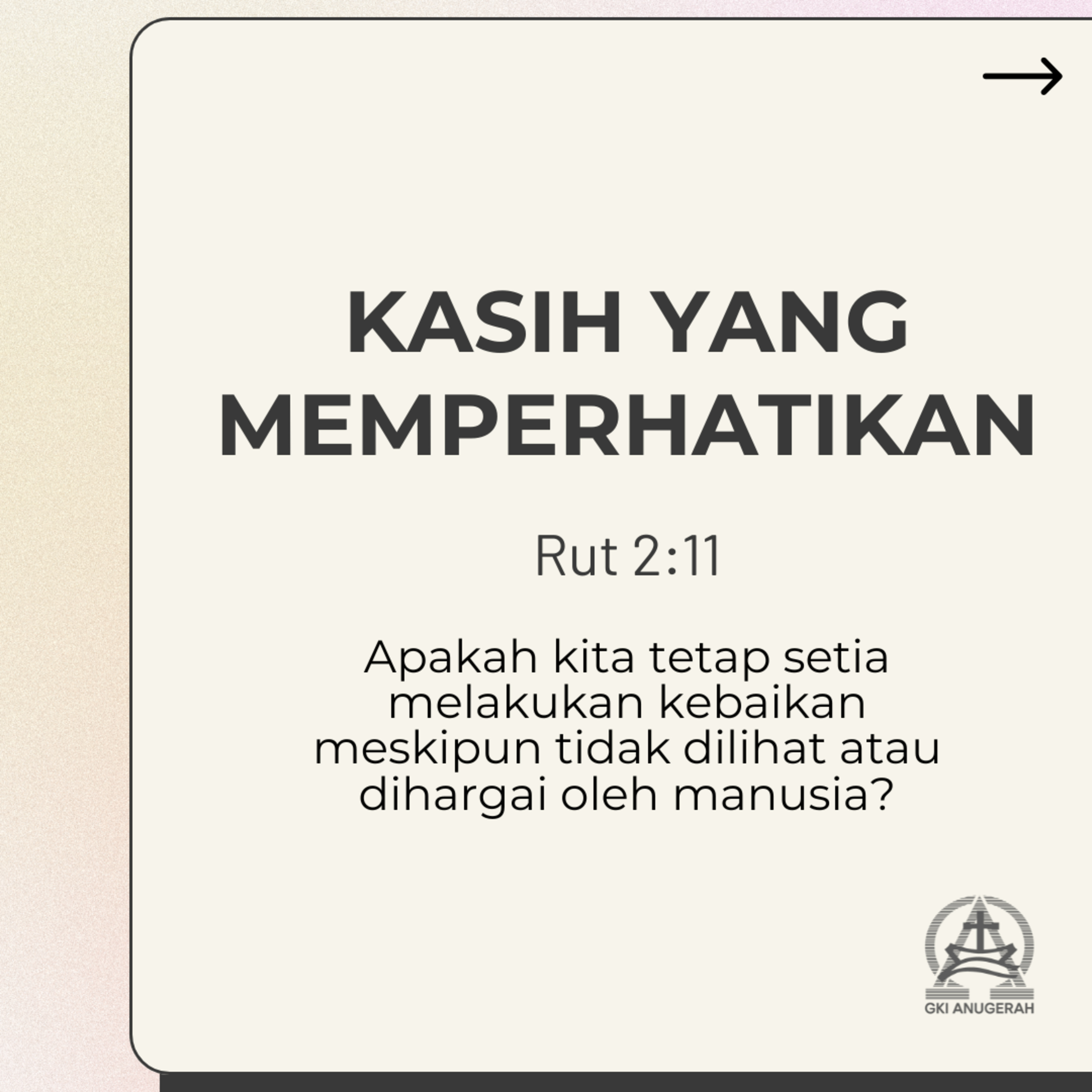 Kasih Yang Memperhatikan | Renungan Harian GKI Anugerah | 15 Juli 2025  episode artwork