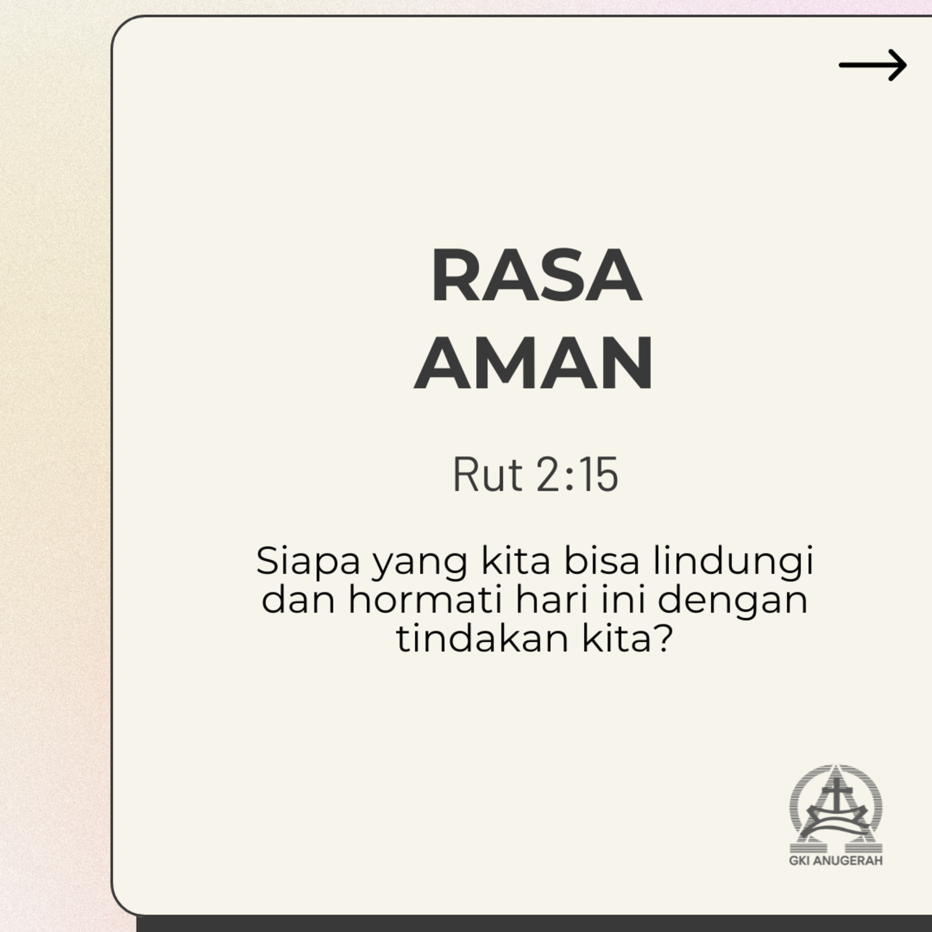Rasa Aman | Renungan Harian GKI Anugerah | 16 Juli 2025  episode artwork