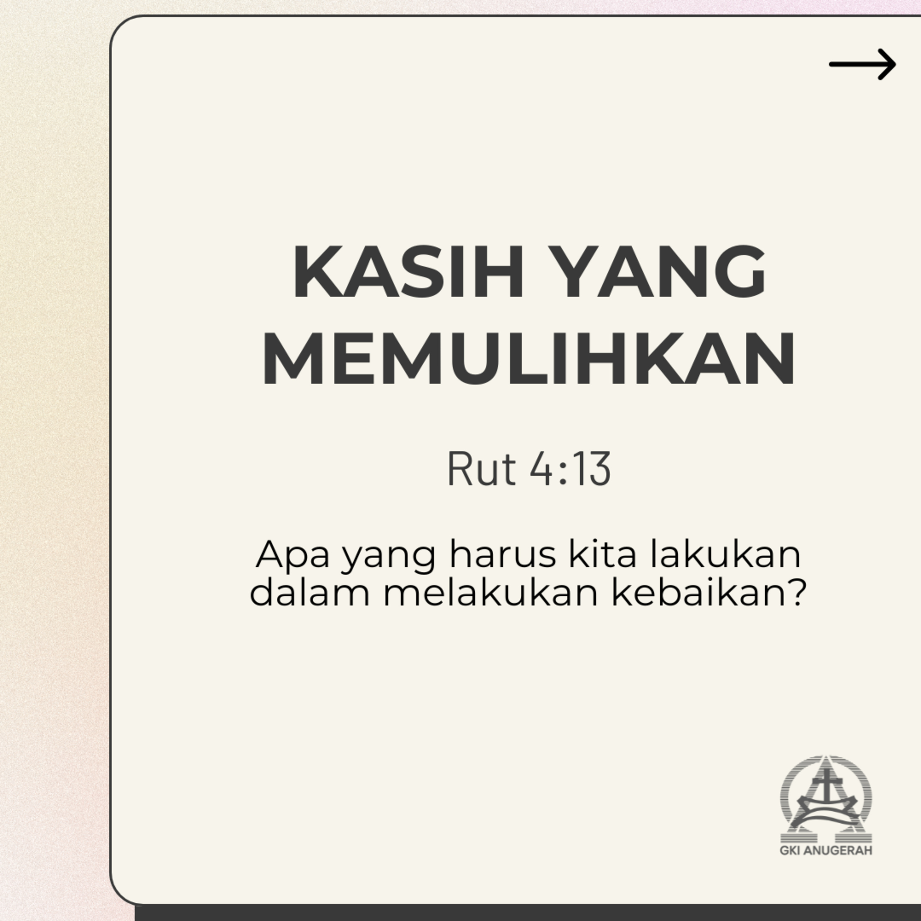 Kasih Yang Memulihkan | Renungan Harian GKI Anugerah | 17 Juli 2025  episode artwork