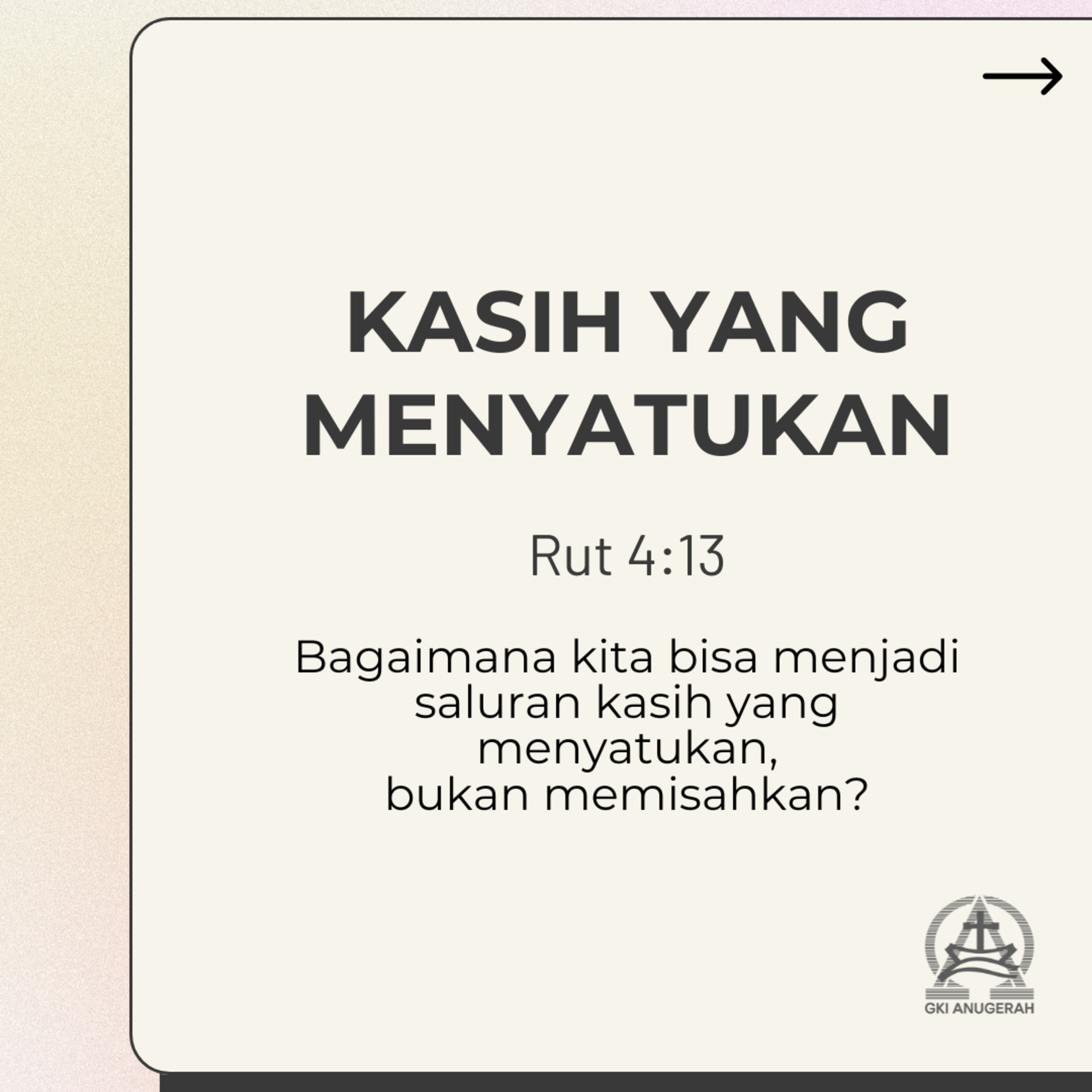 Kasih Yang Menyatukan | Renungan Harian GKI Anugerah | 19 Juli 2025  episode artwork