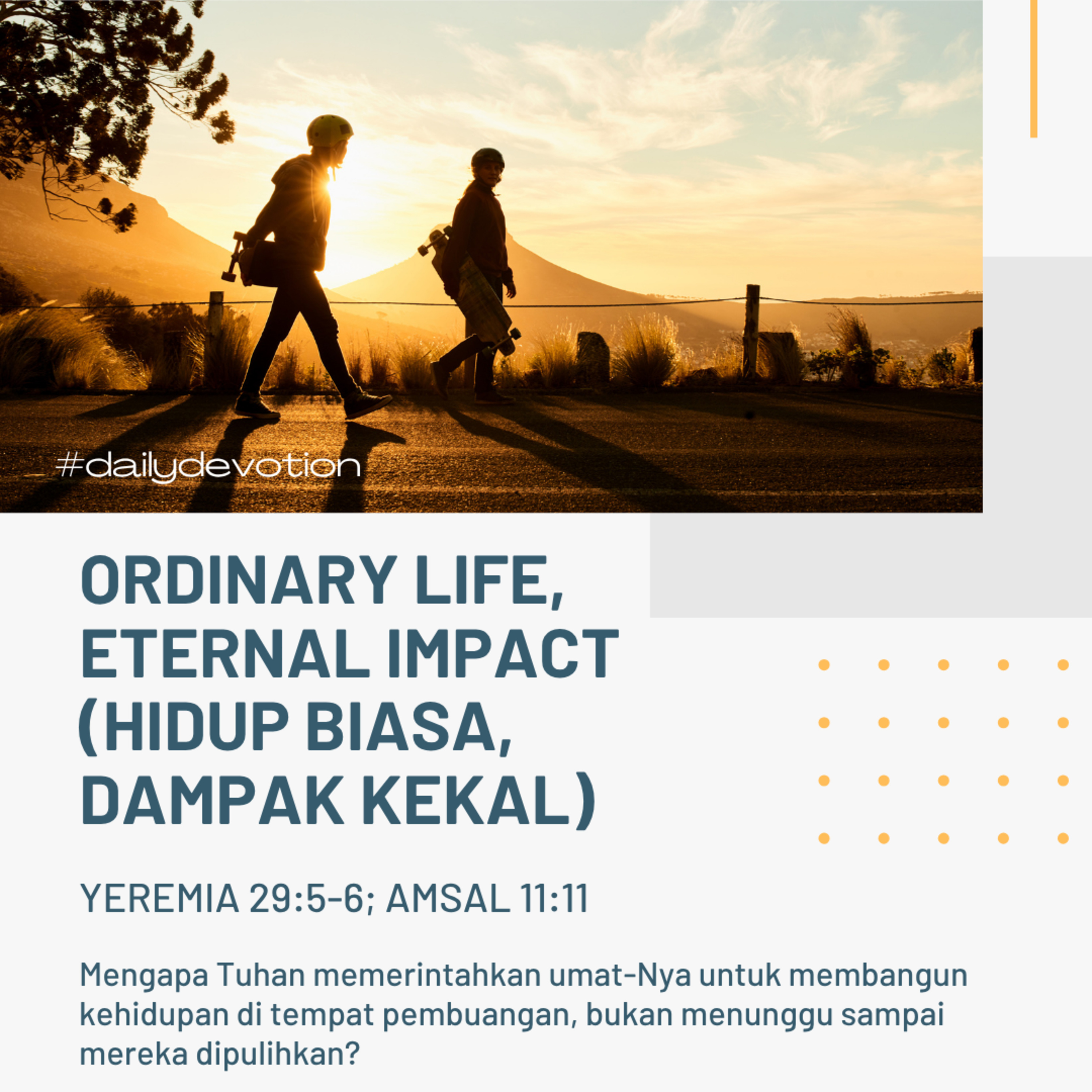 Ordinary Life, Eternal Impact (Hidup Biasa, Dampak Kekal) | Renungan Harian GKI Anugerah | 24 Juli 2025  episode artwork