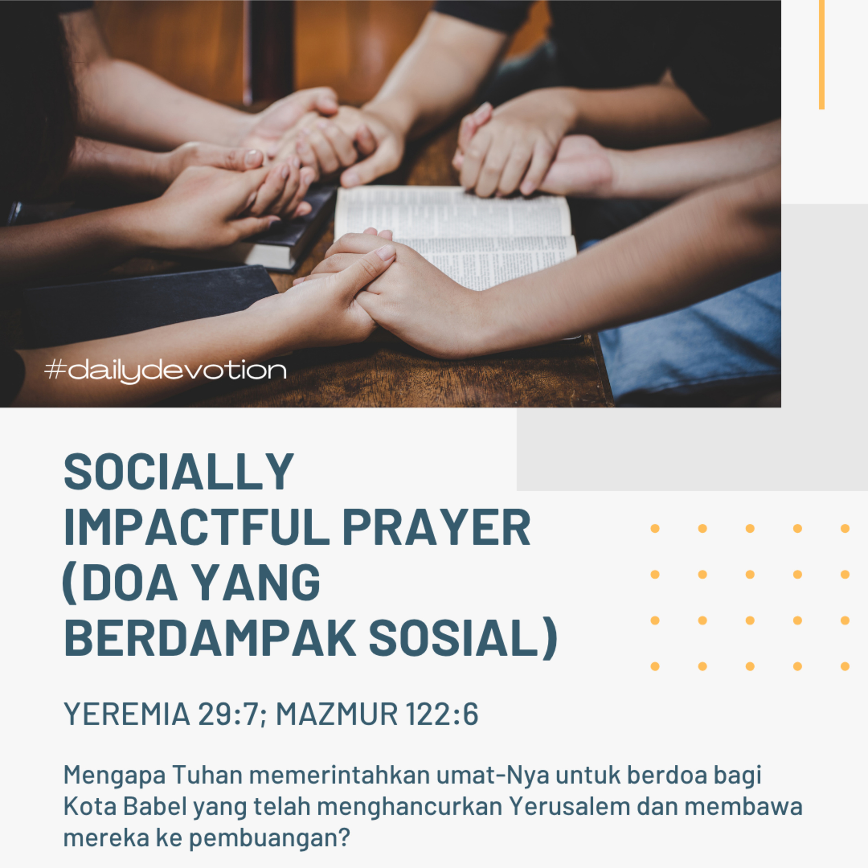 Socially Impactful Prayer (Doa Yang Berdampak Sosial) | Renungan Harian GKI Anugerah | 25 Juli 2025  episode artwork