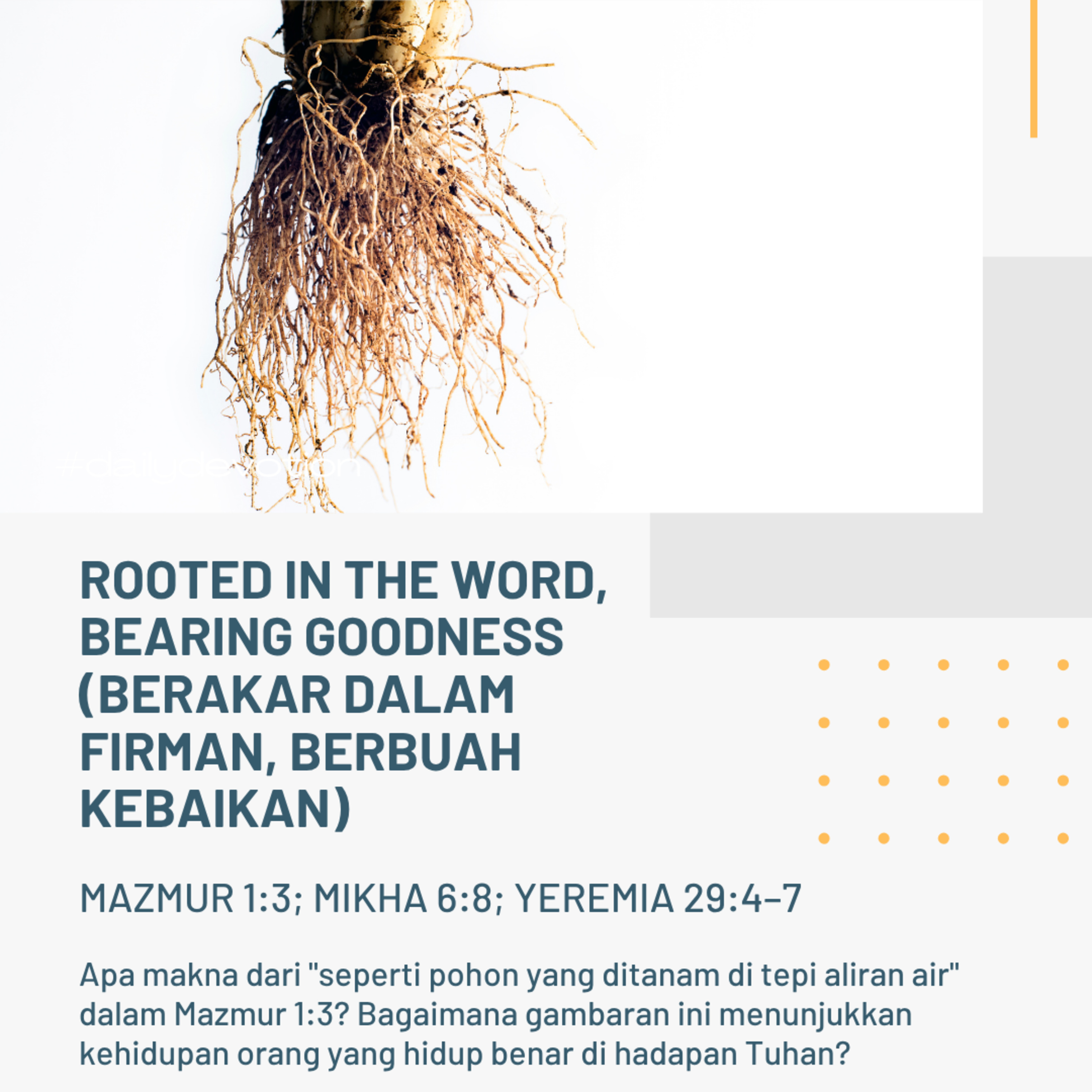 Rooted In The Word, Bearing Goodness (Berakar Dalam Firman, Berbuah Kebaikan) | Renungan Harian GKI Anugerah | 27 Juli 2025  episode artwork