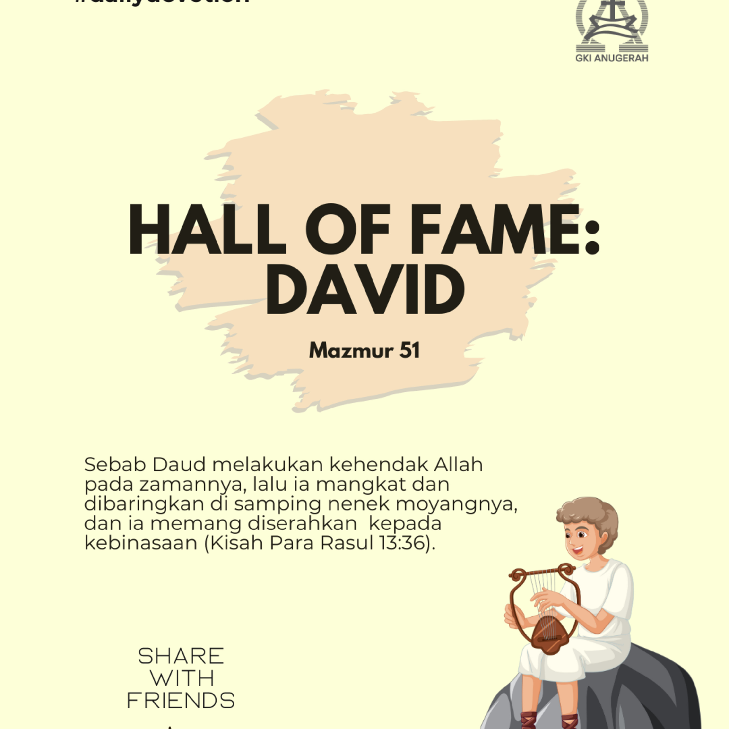 Hall of Fame: David | Renungan Harian GKI Anugerah | 18 Agustus 2025  episode artwork