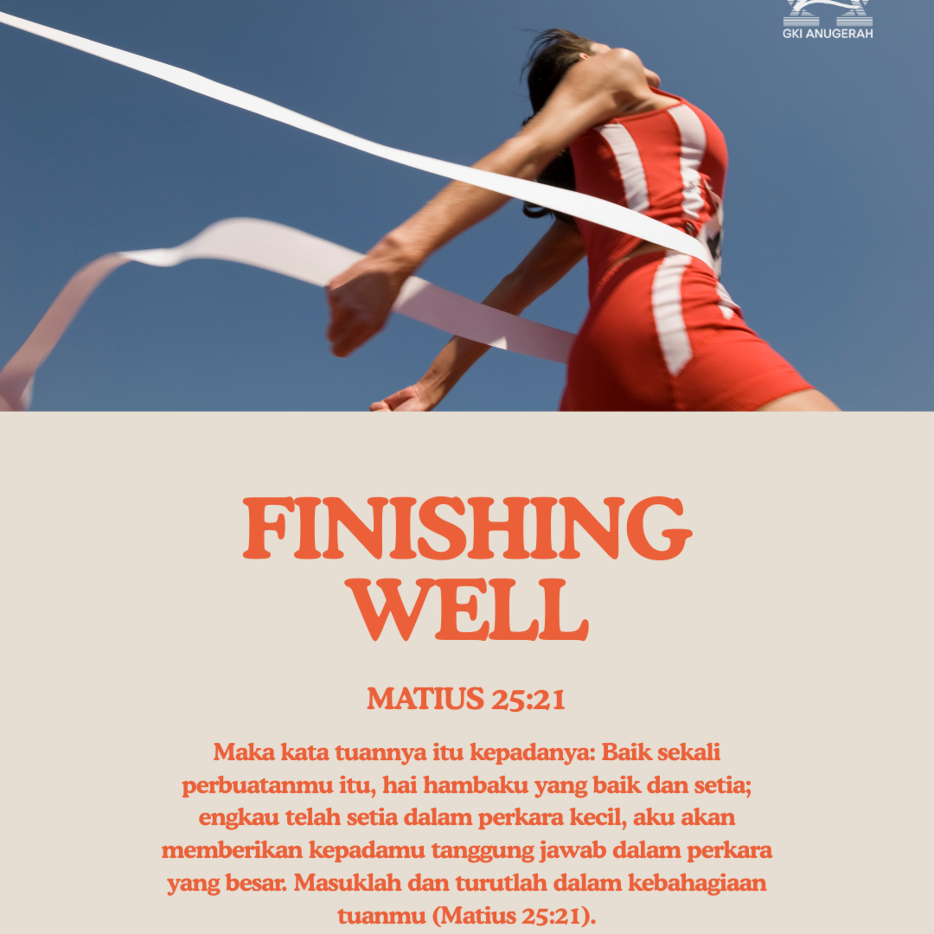 Finishing Well | Renungan Harian GKI Anugerah | 01 September 2025  episode artwork