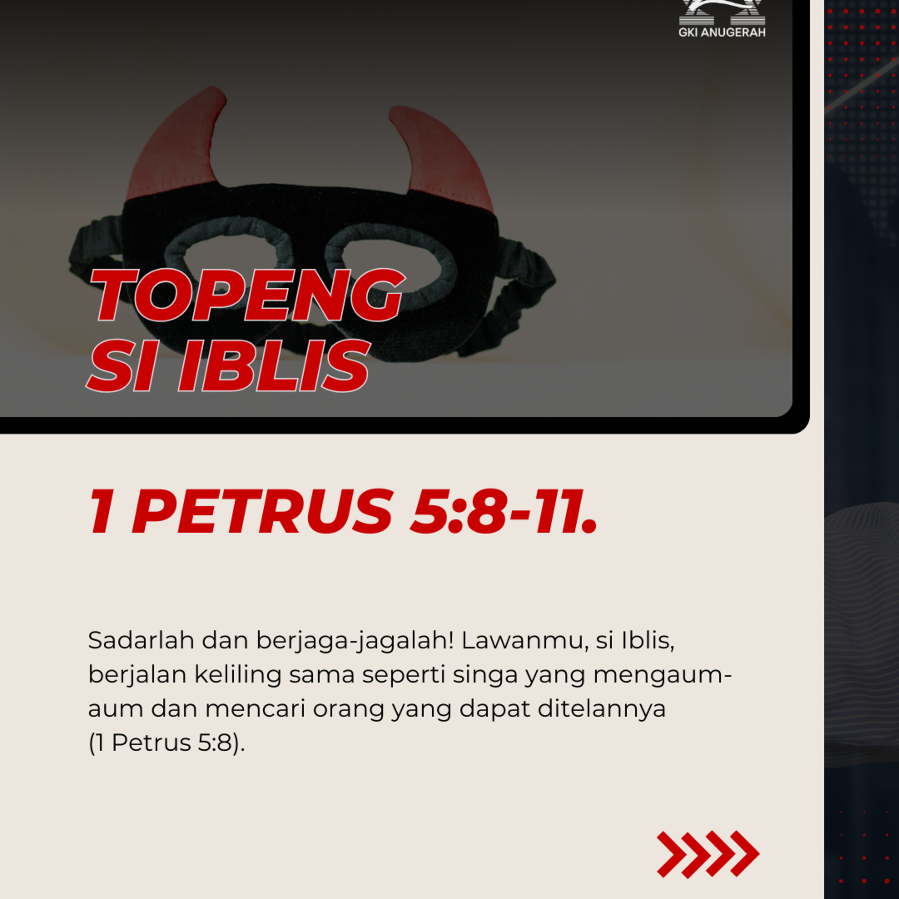 Topeng si Iblis | Renungan Harian GKI Anugerah | 10 September 2025  episode artwork