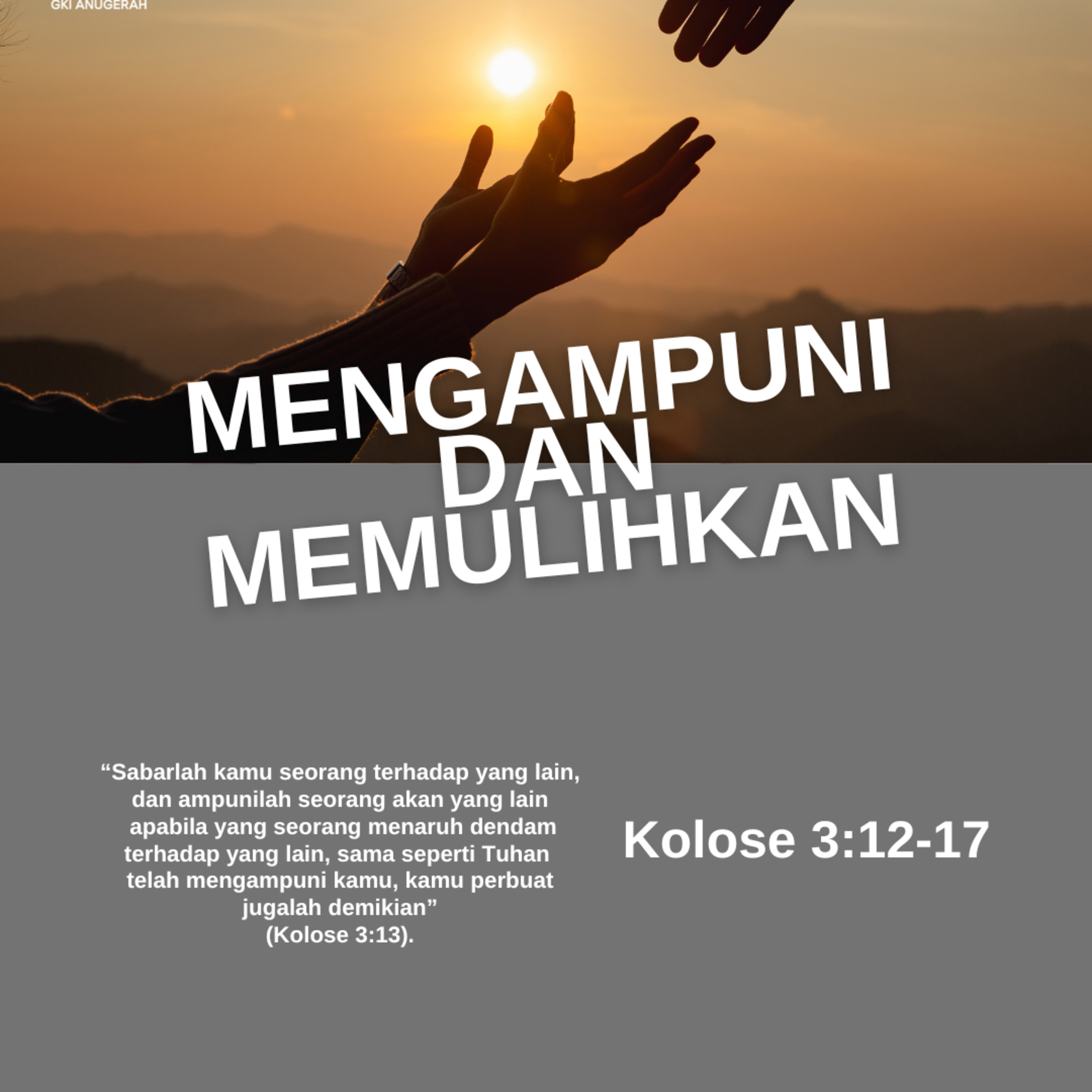 Mengampuni dan Memulihkan | Renungan Harian GKI Anugerah | 16 Oktober 2025  episode artwork