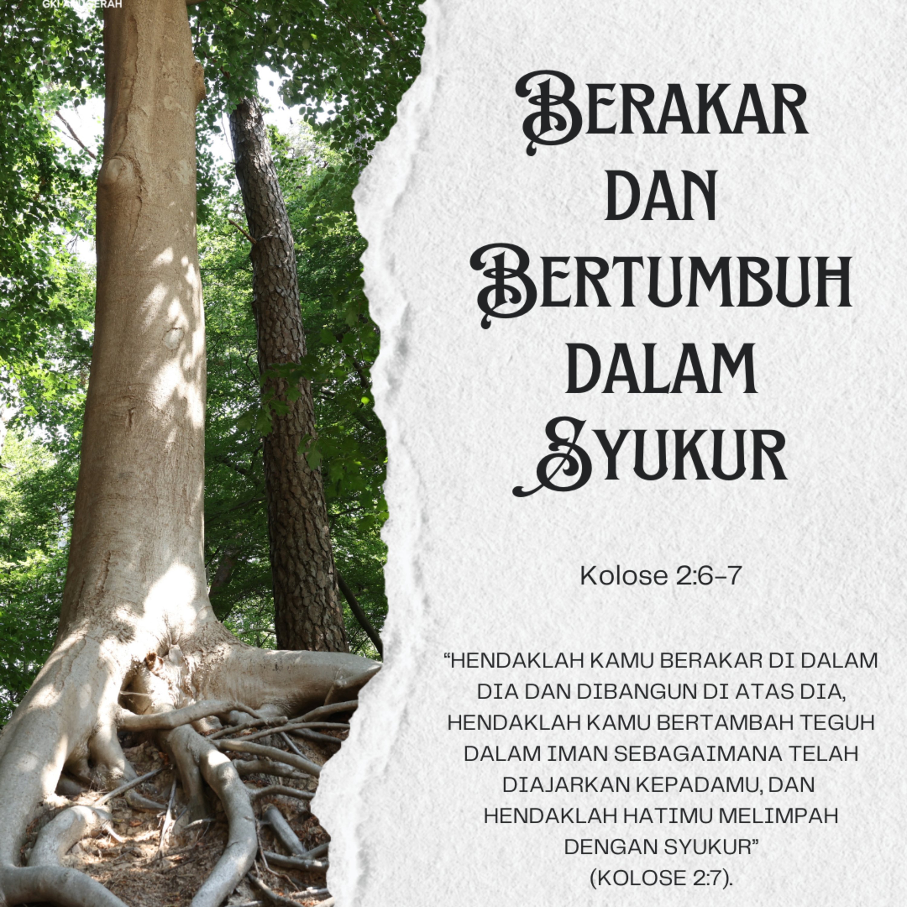 Berakar dan Bertumbuh dalam Syukur| Renungan Harian GKI Anugerah | 20 Oktober 2025  episode artwork