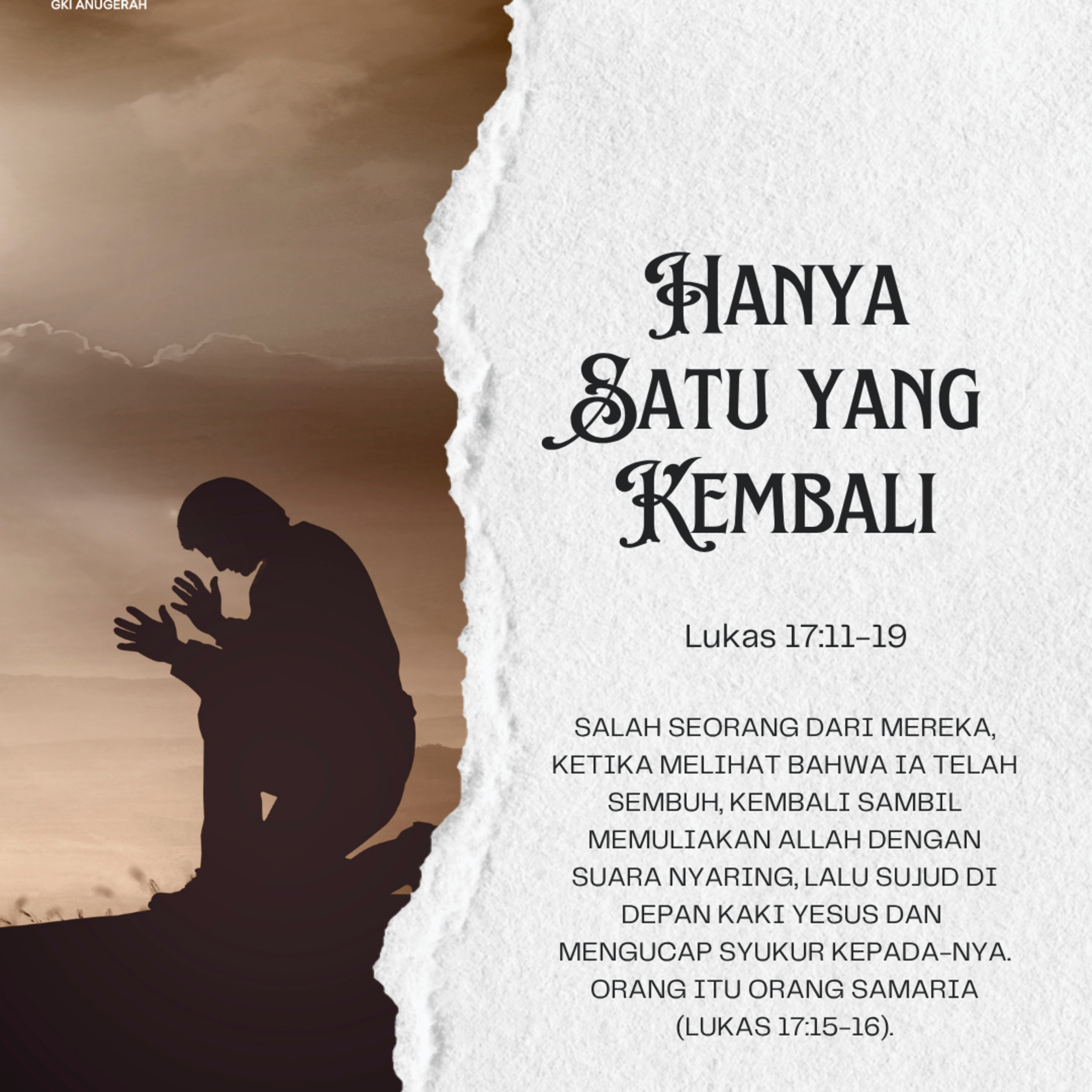 Hanya Satu yang Kembali | Renungan Harian GKI Anugerah | 23 Oktober 2025  episode artwork