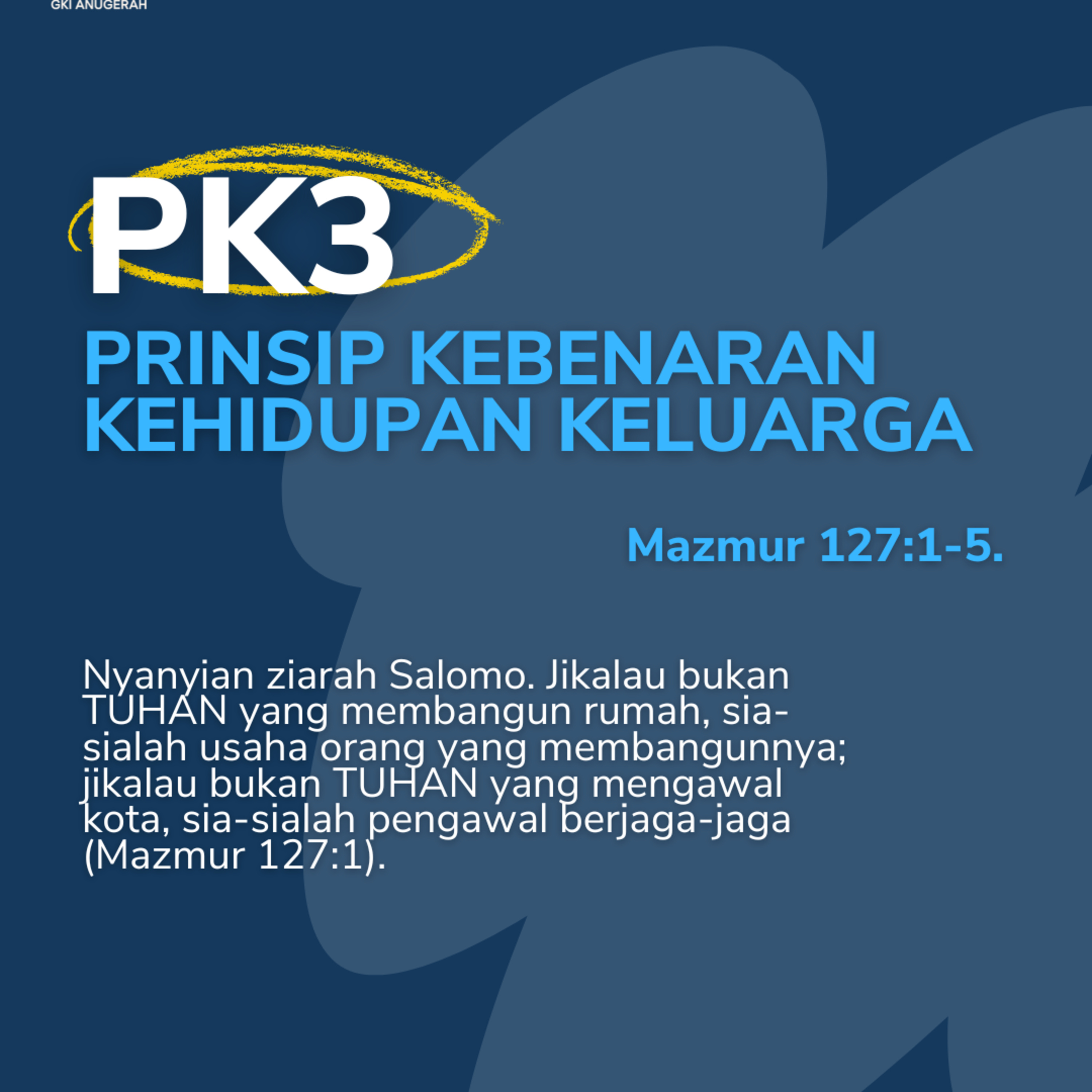 PK3 – Prinsip Kebenaran Kehidupan Keluarga | Renungan Harian GKI Anugerah | 27 Oktober 2025  episode artwork