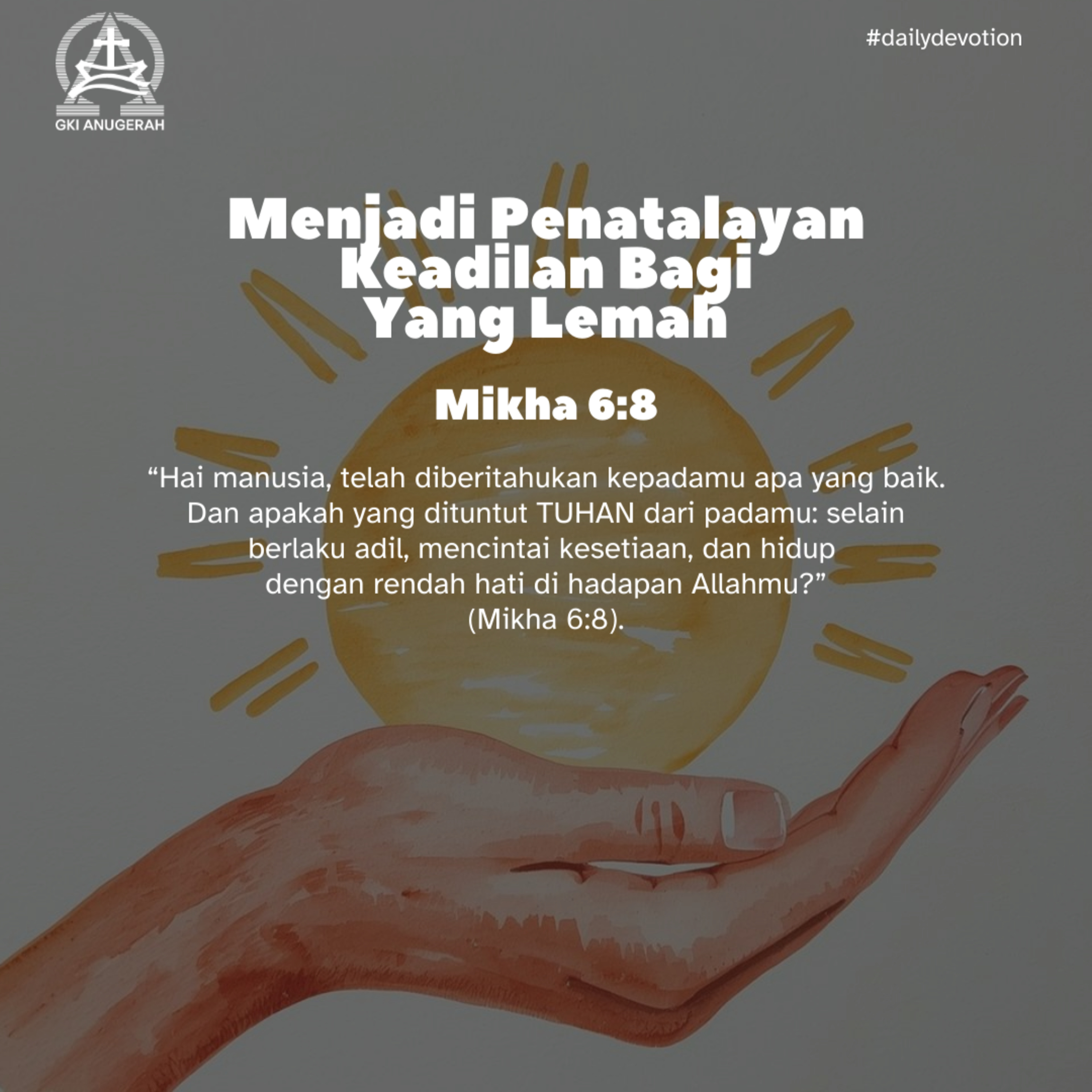 Menjadi Penatalayan Keadilan Bagi Yang Lemah | Renungan Harian GKI Anugerah | 19 Desember 2025  episode artwork