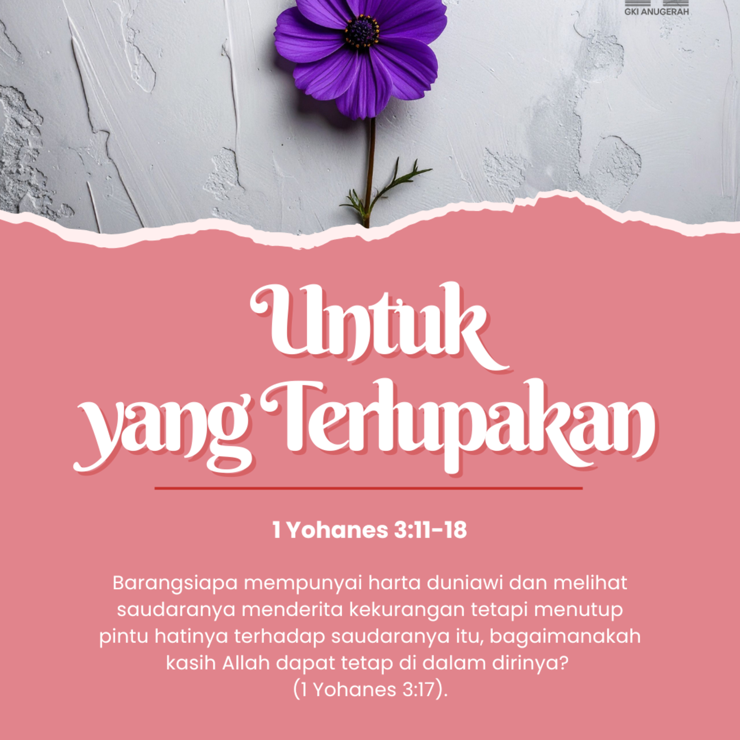 Untuk yang Terlupakan | Renungan Harian GKI Anugerah | 06 Februari 2026  episode artwork