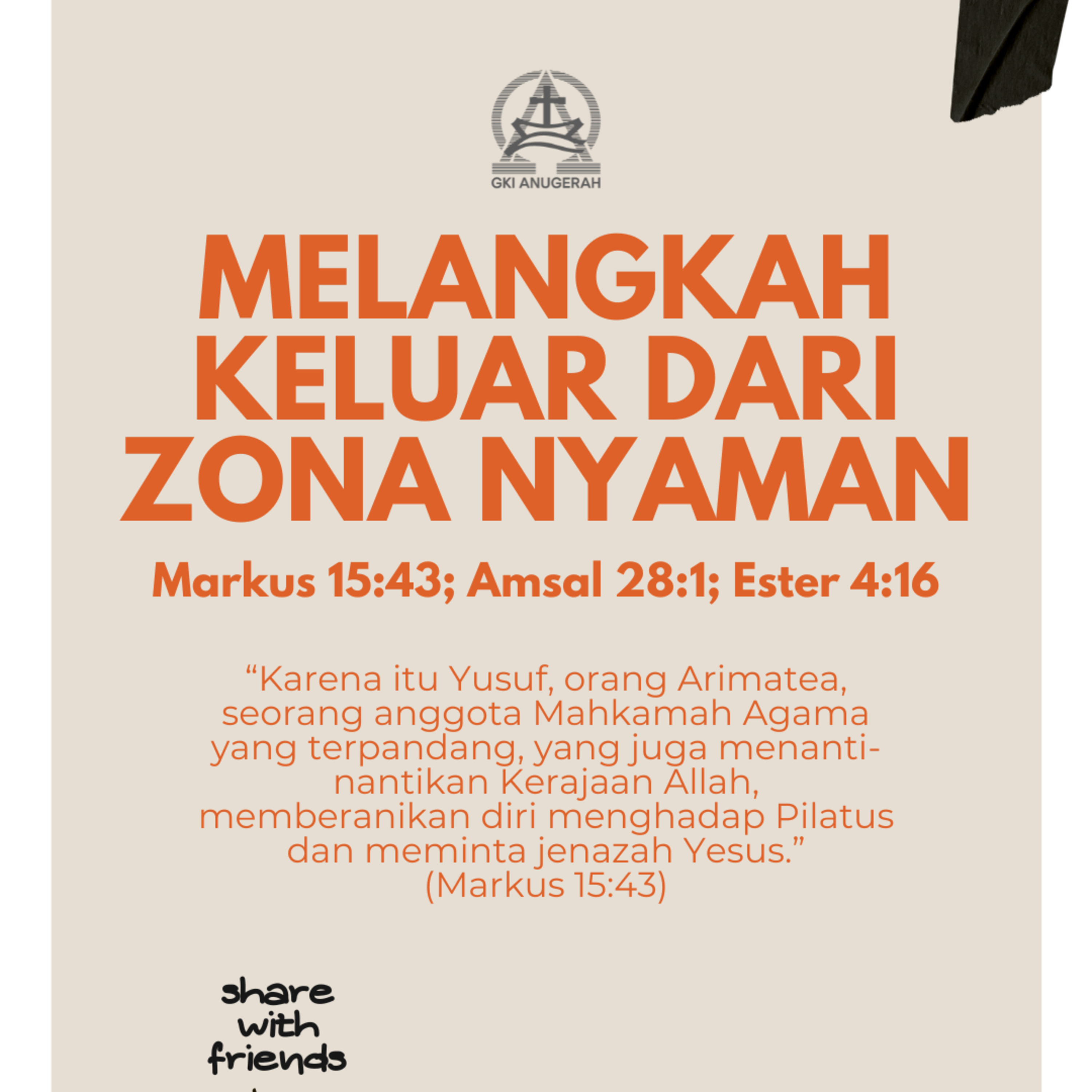 MELANGKAH KELUAR DARI ZONA NYAMAN | Renungan Harian GKI Anugerah | 15 April 2026 episode artwork