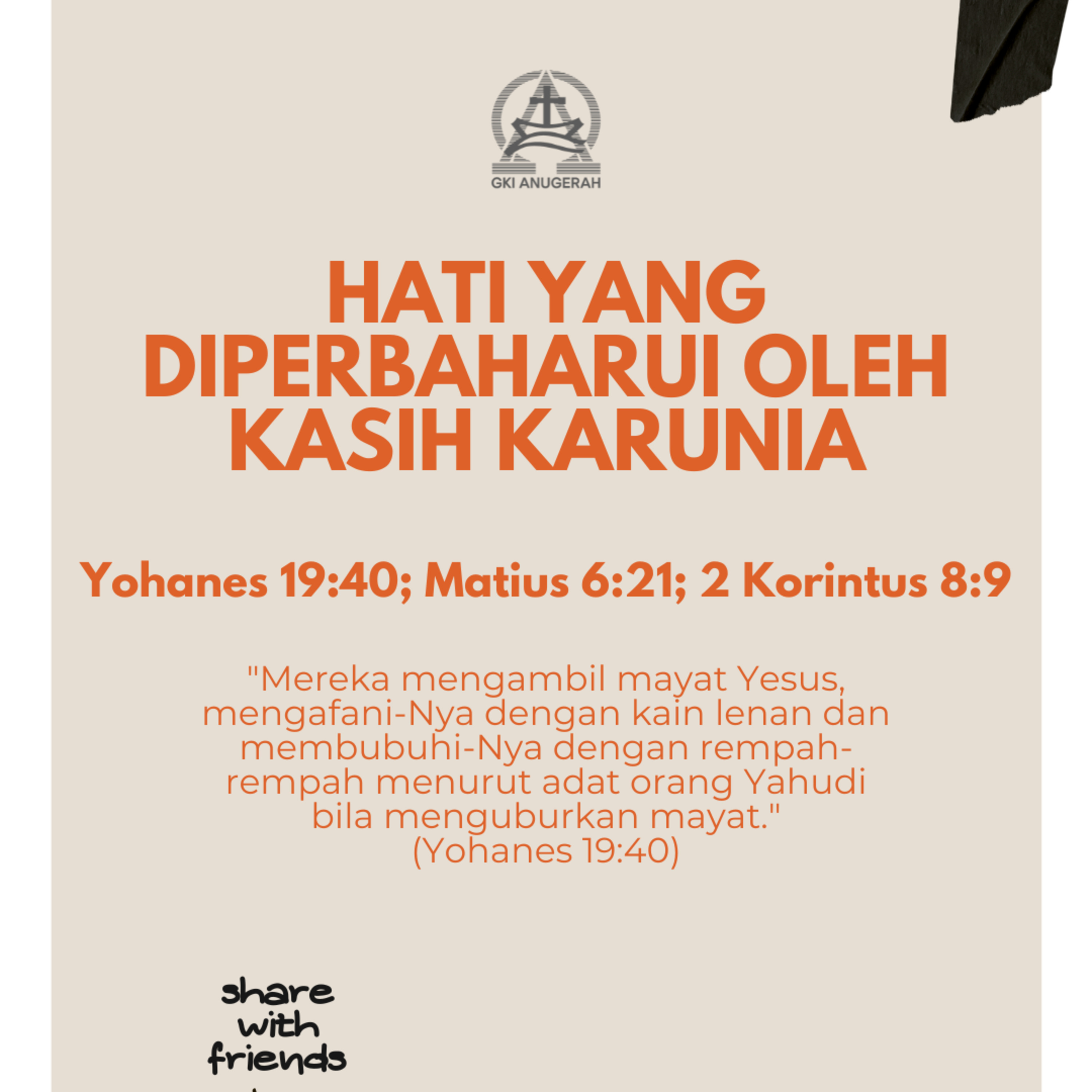 HATI YANG DIPERBAHARUI OLEH KASIH KARUNIA | Renungan Harian GKI Anugerah | 16 April 2026 episode artwork