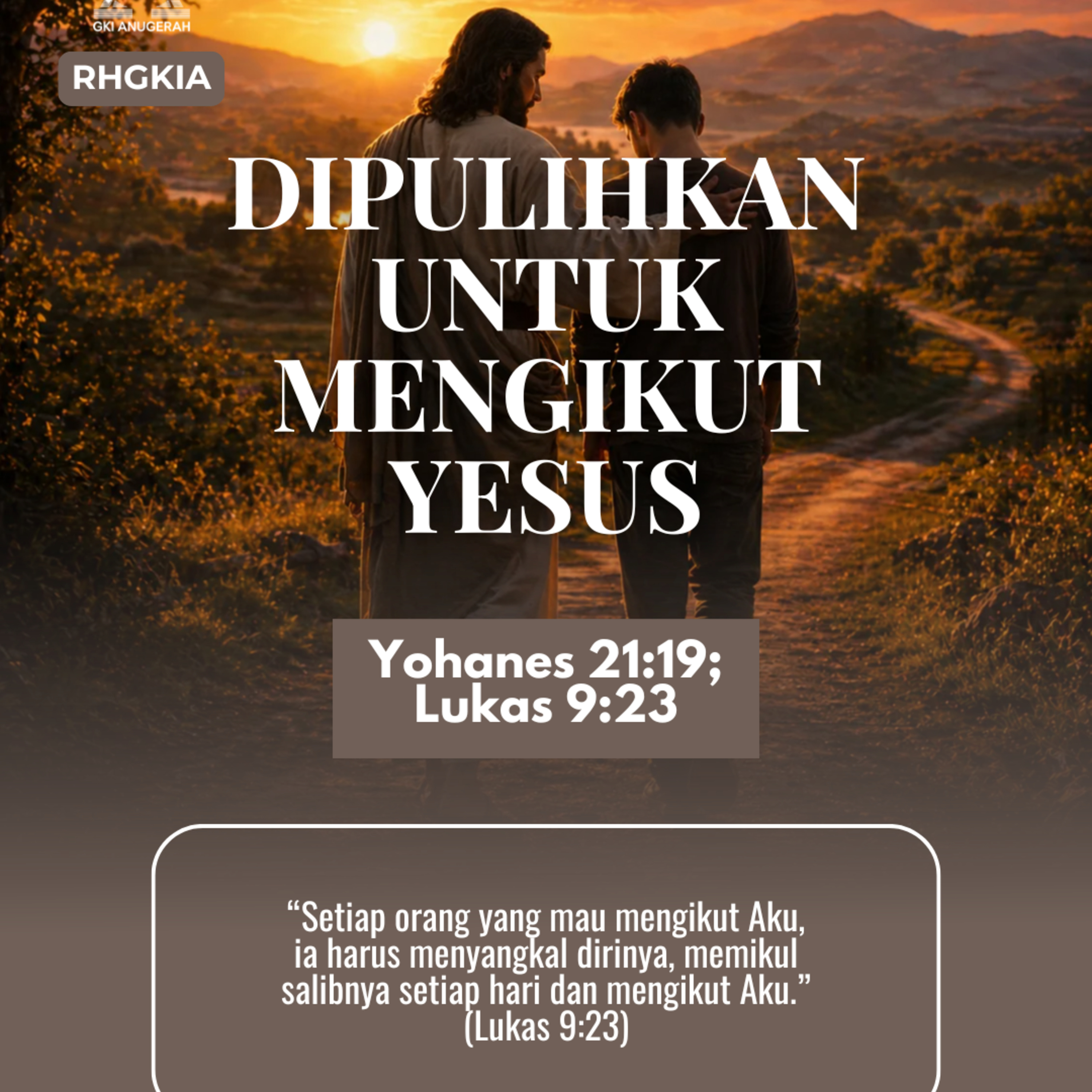 DIPULIHKAN UNTUK MENGIKUT YESUS | Renungan Harian GKI Anugerah | 30 April 2026 episode artwork