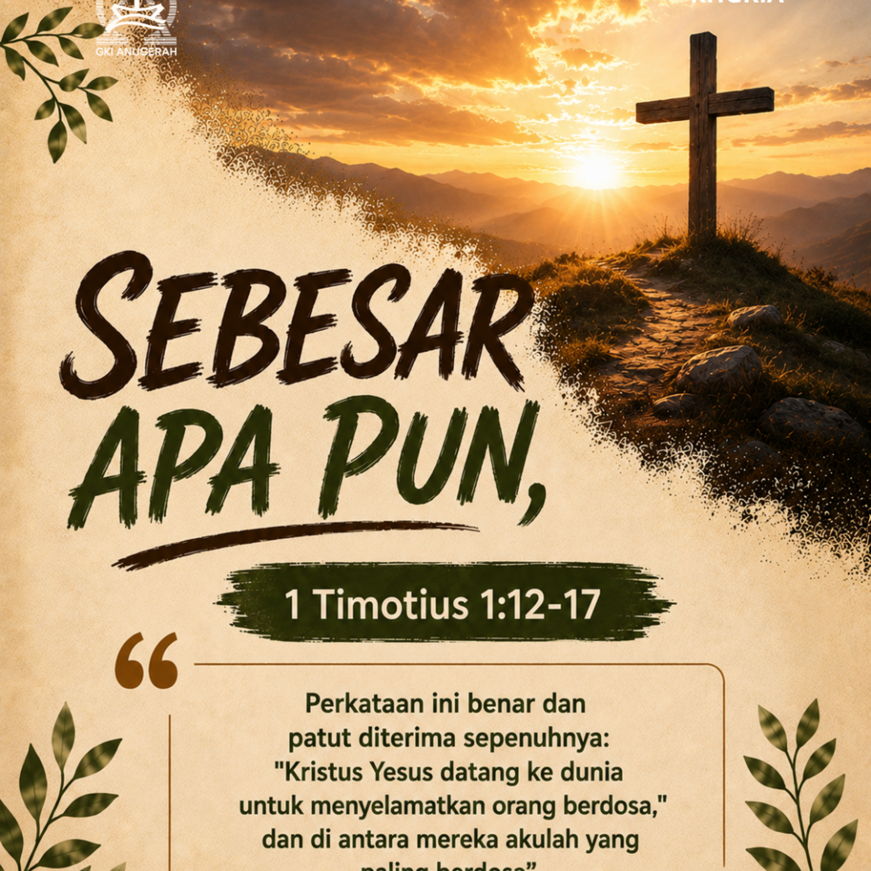 SEBESAR APA PUN | Renungan Harian GKI Anugerah | 20 Mei 2026 episode artwork
