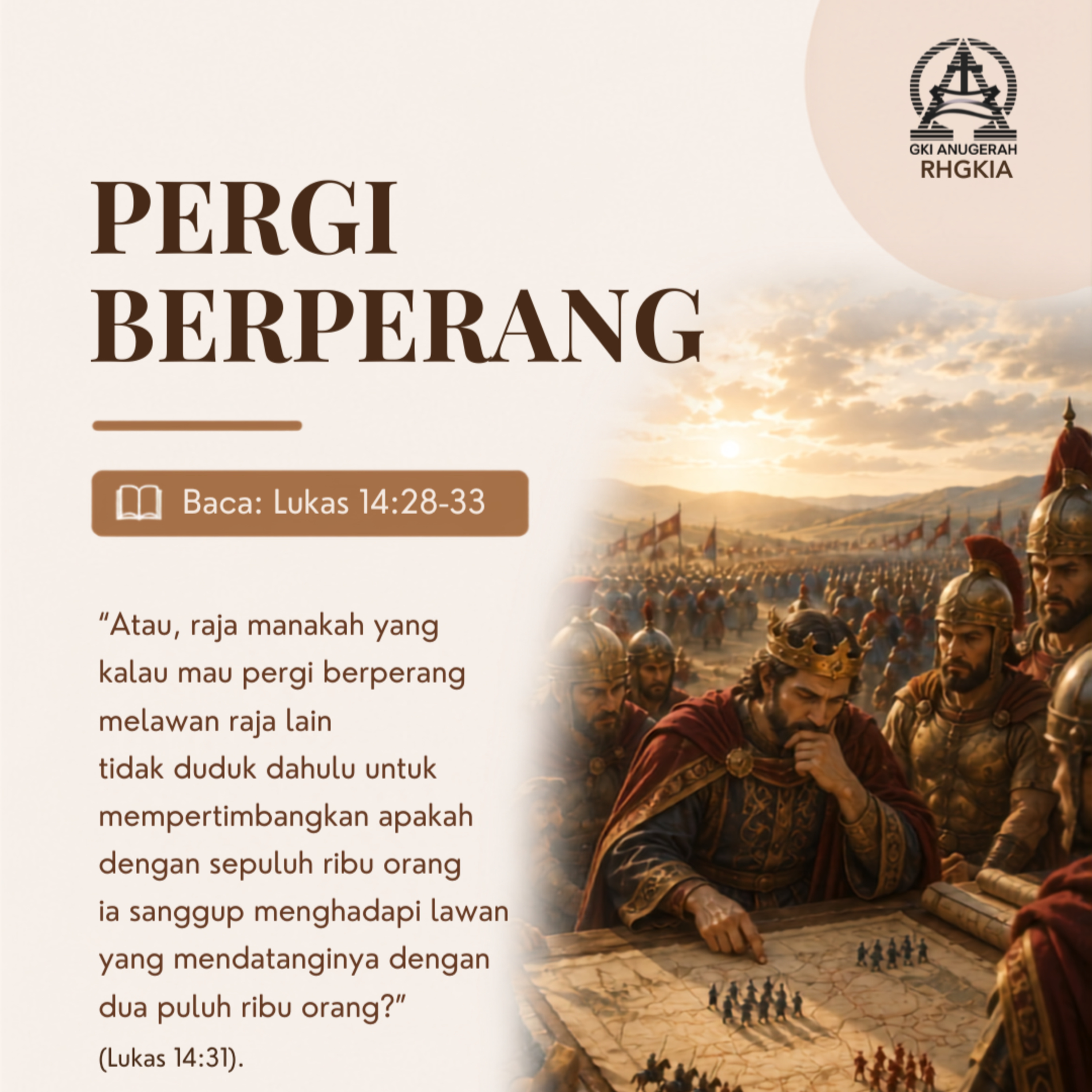 PERGI BERPERANG | Renungan Harian GKI Anugerah | 31 Juli 2026 episode artwork