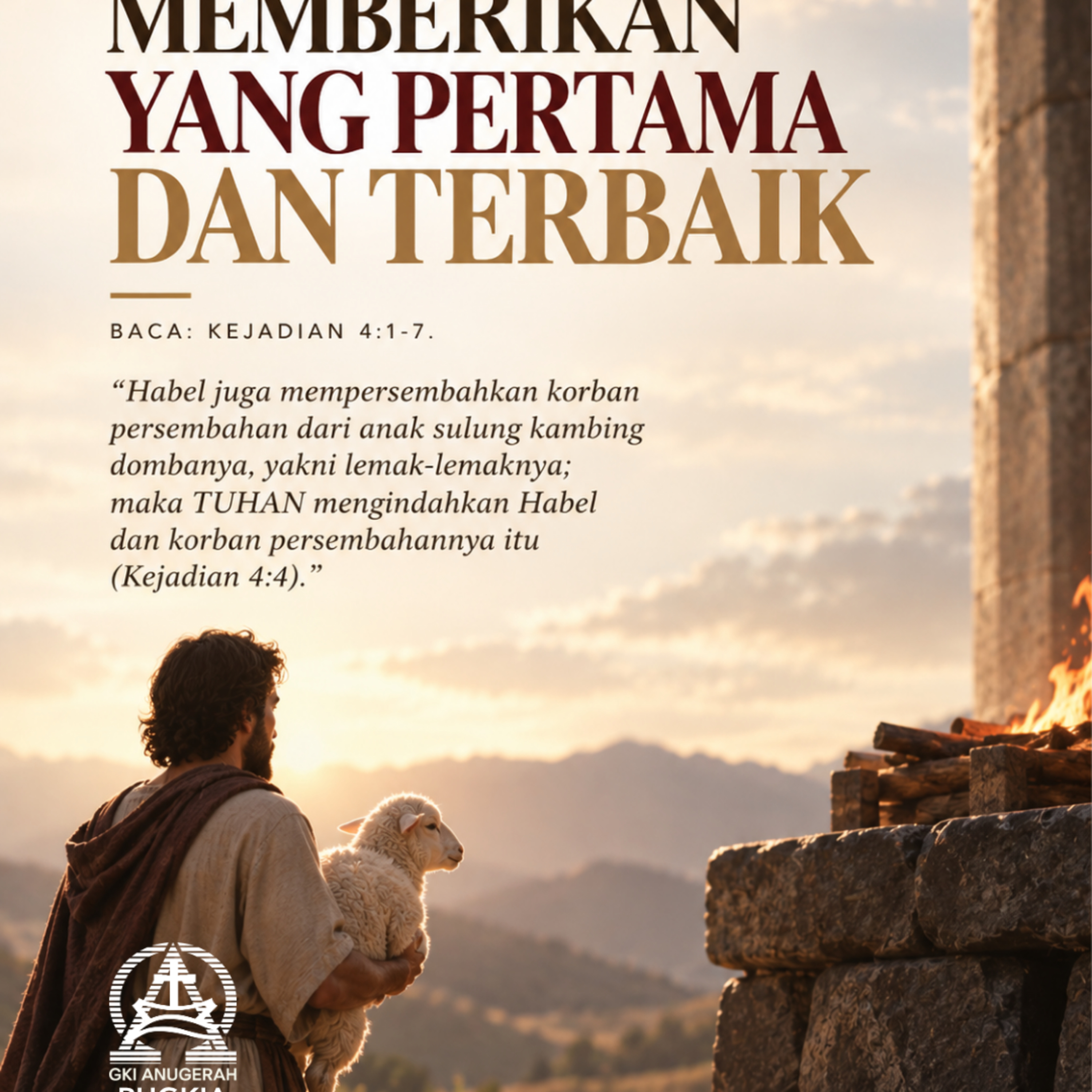 MEMBERIKAN YANG PERTAMA DAN TERBAIK | Renungan Harian GKI Anugerah | 22 SEPTEMBER 2026 episode artwork
