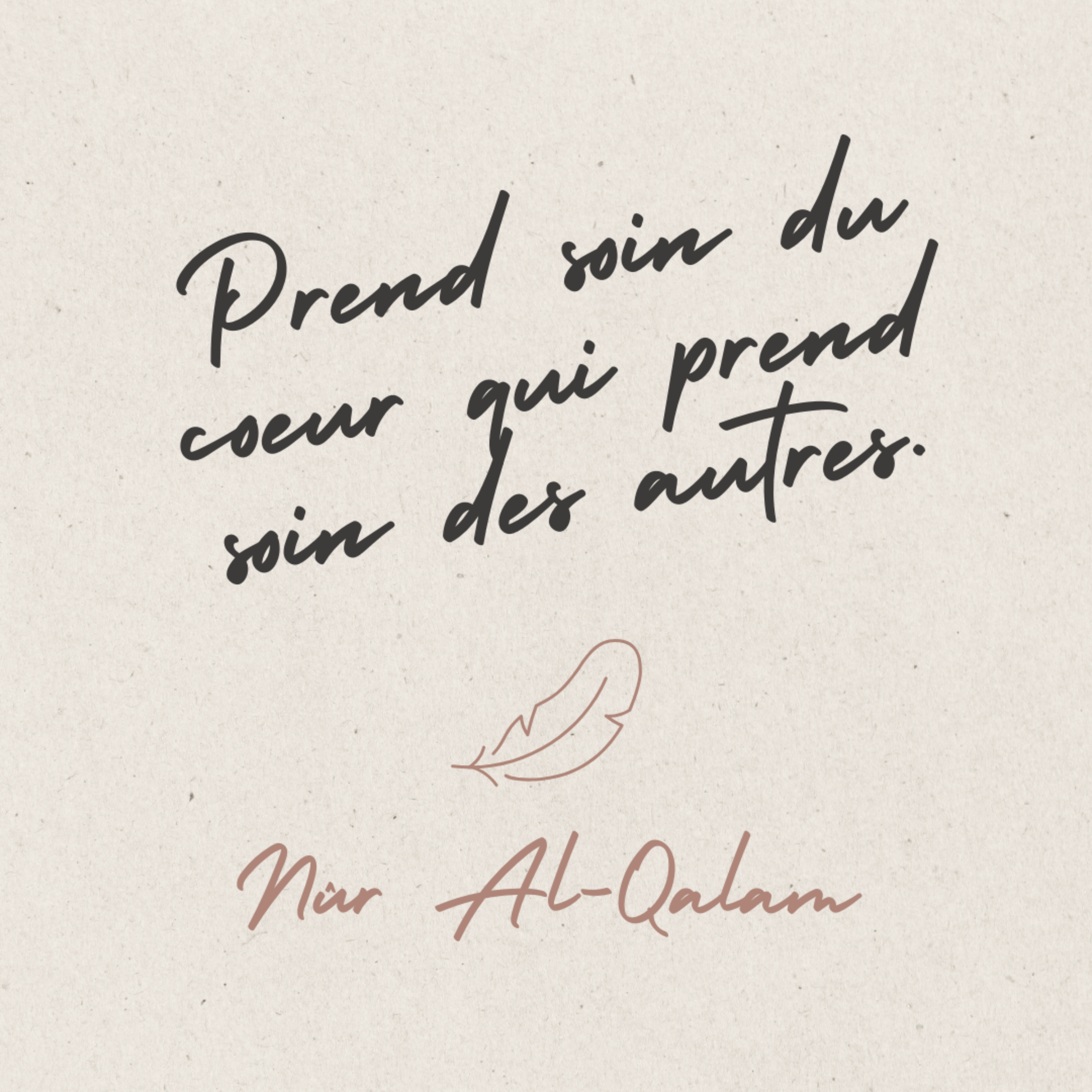 Prend soin du cœur qui prend soin des autres.