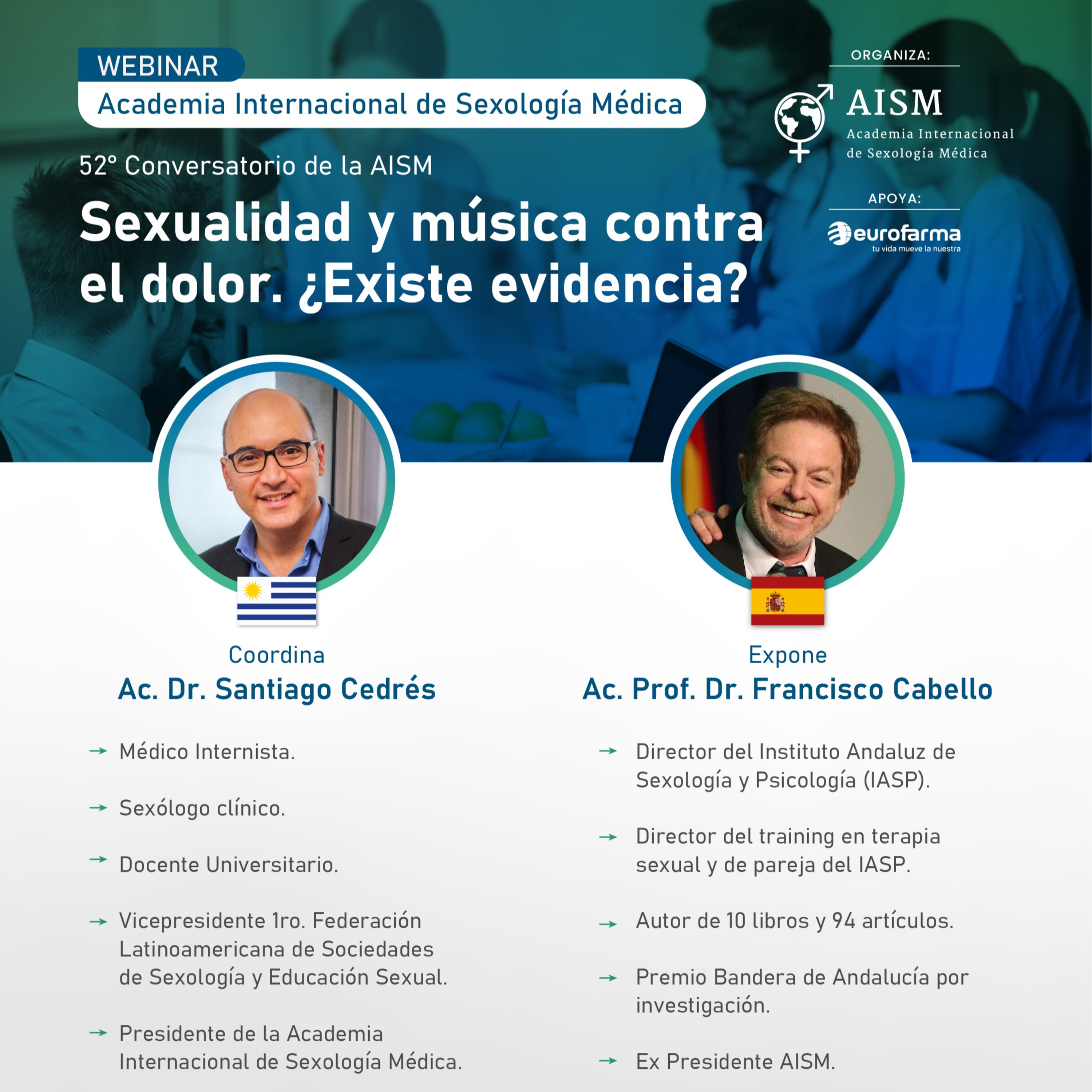 Webinar: Sexualidad y música contra el dolor. ¿Existe evidencia?