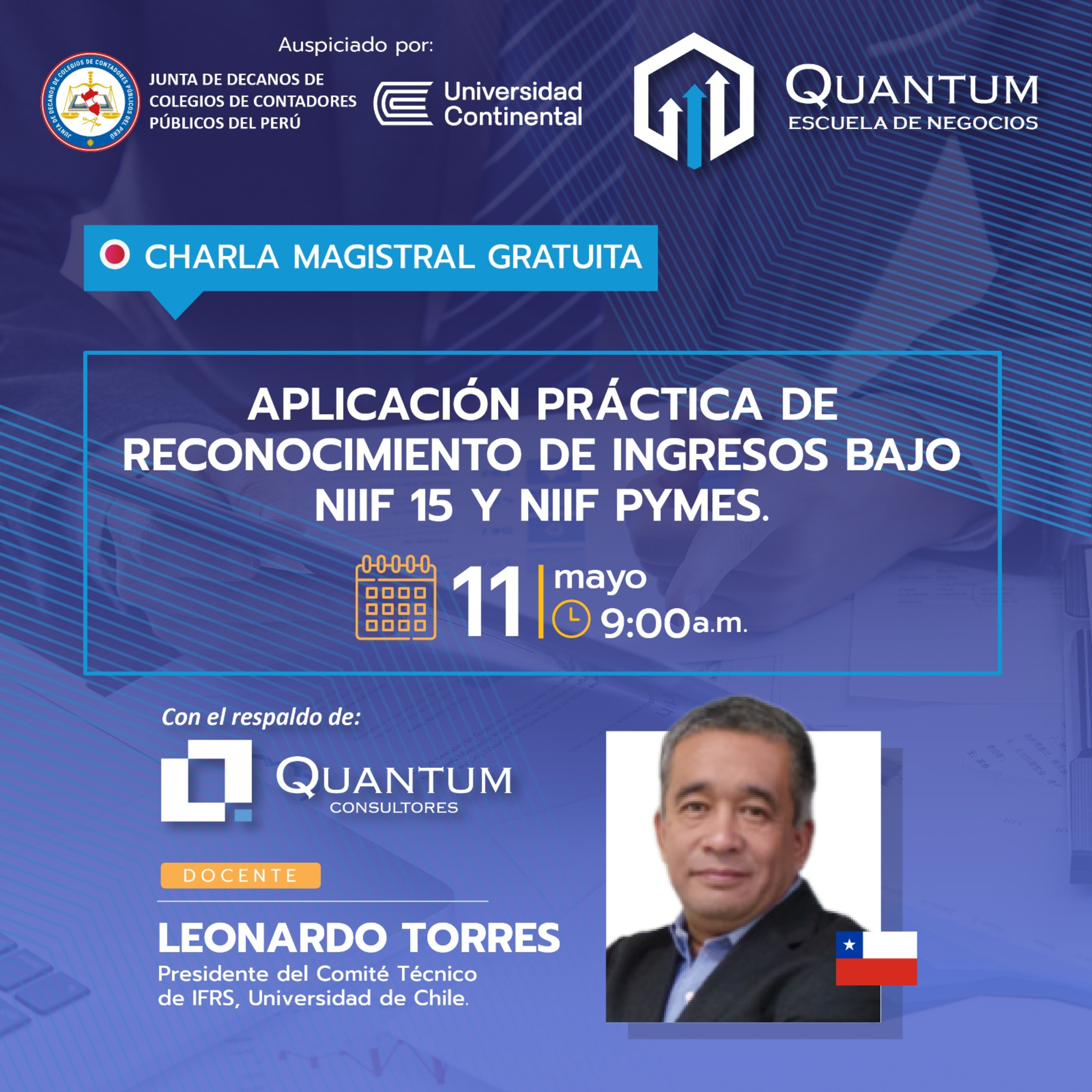 Charla Magistral Gratuita: Reconocimiento de ingresos bajo NIIF 15 y NIIF PYMES episode artwork