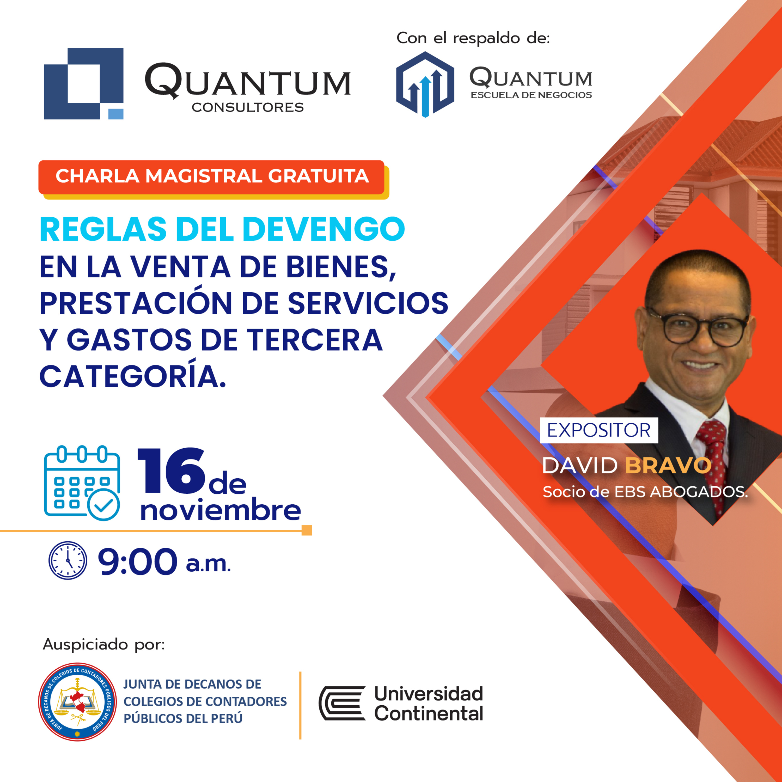 Charla Magistral gratuita: Reglas del Devengo en la venta de bienes, prestación de servicios y gastos de tercera categoría episode artwork