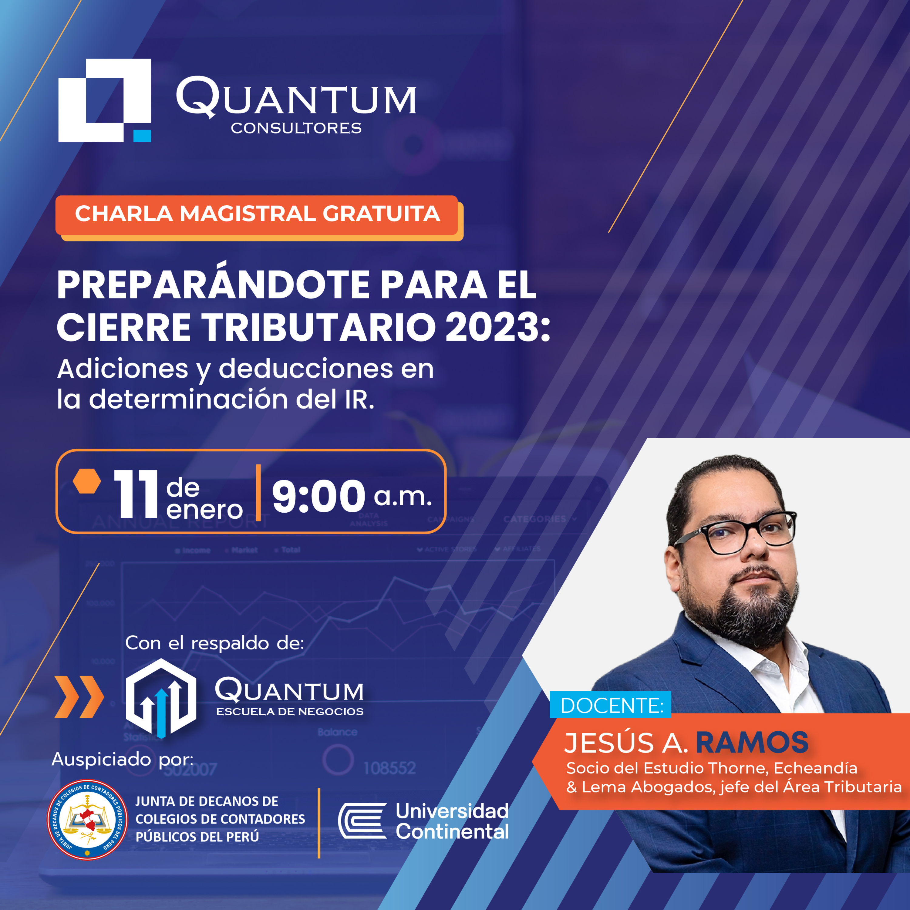 Charla magistral gratuita: Cierre Tributario 2023: Adiciones y deducciones en la determinación del IR. episode artwork