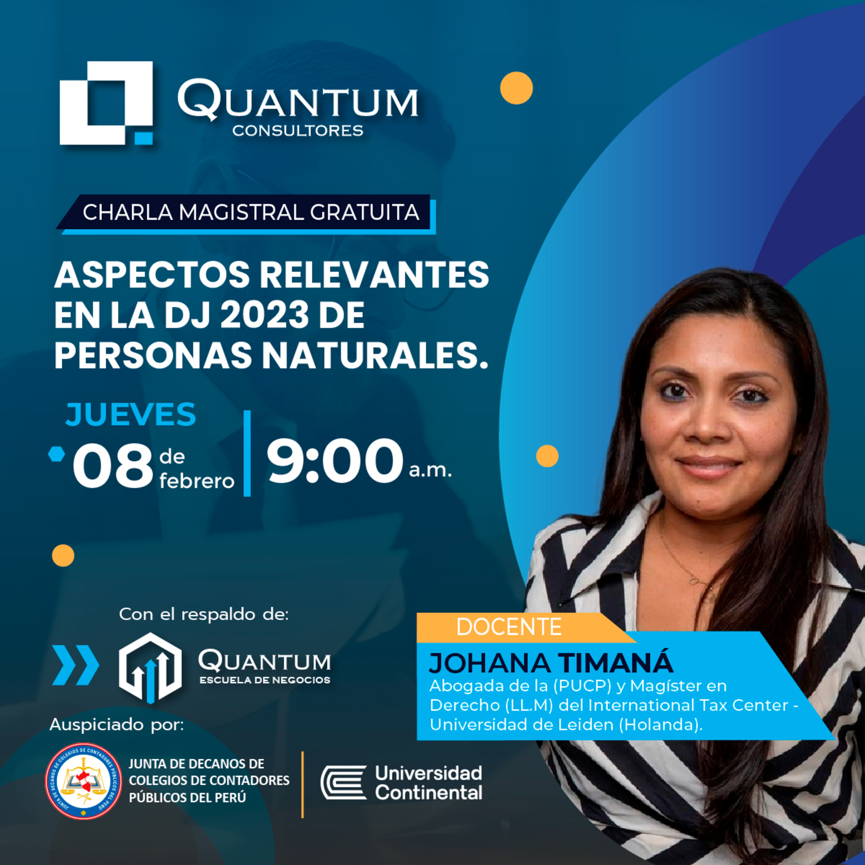 Charla magistral gratuita: Aspectos relevantes en la DJ 2023 de personas naturales episode artwork