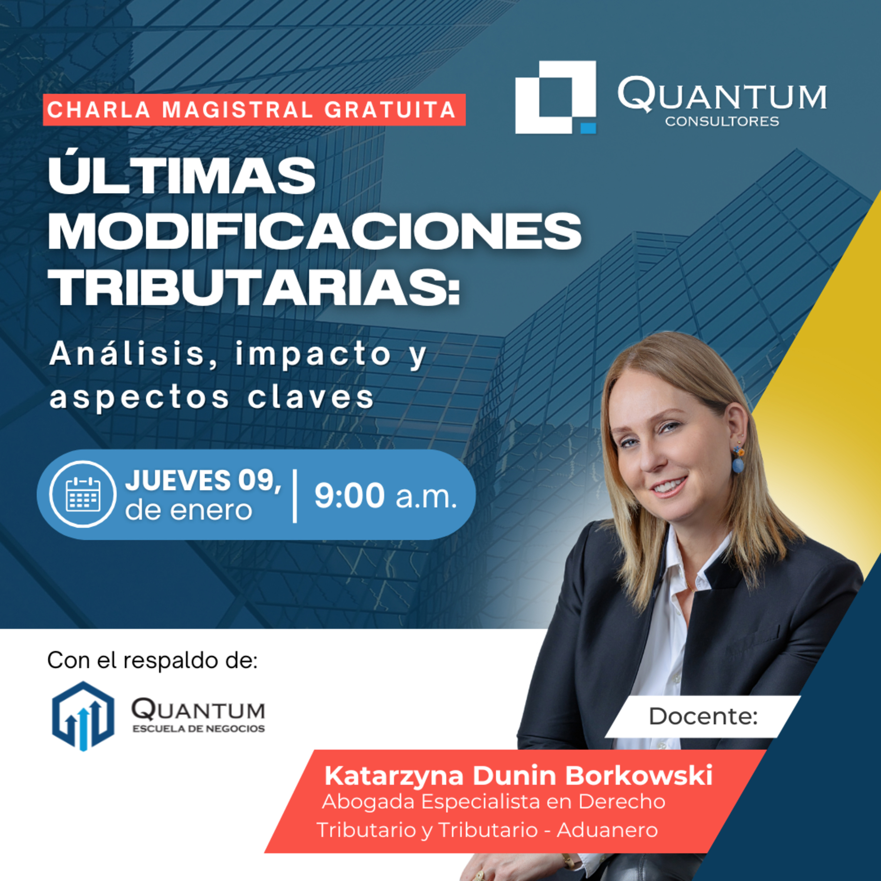 Charla magistral gratuita: Últimas modificaciones tributarias: Análisis, impacto y aspectos claves episode artwork
