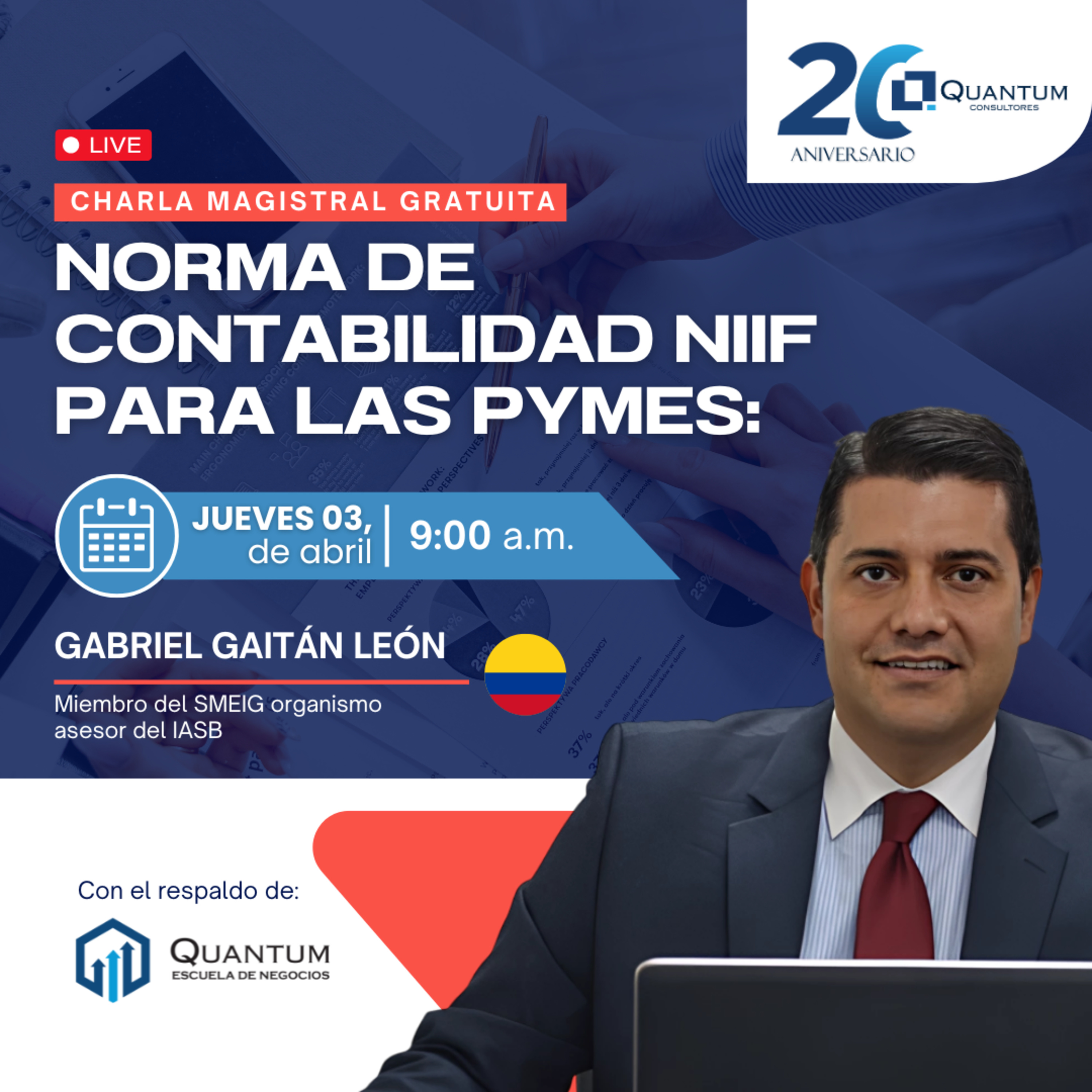 Charla magistral gratuita: Norma de contabilidad NIIF para las PYMES: tercera edición y retos de su implementación episode artwork