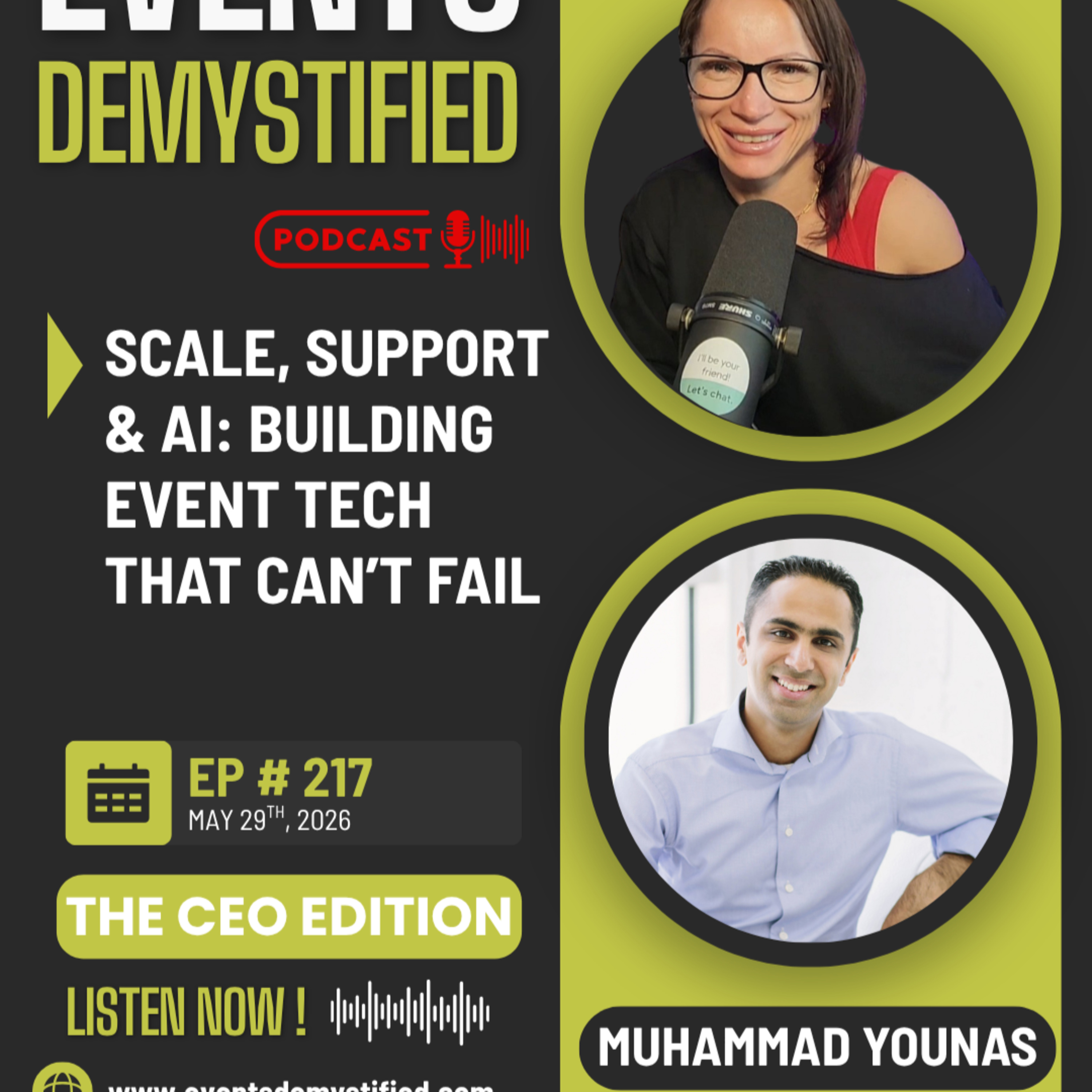 217: Scale, Support & AI: Building Event Tech That Can’t Fail ft Mohammed Younas  episode artwork